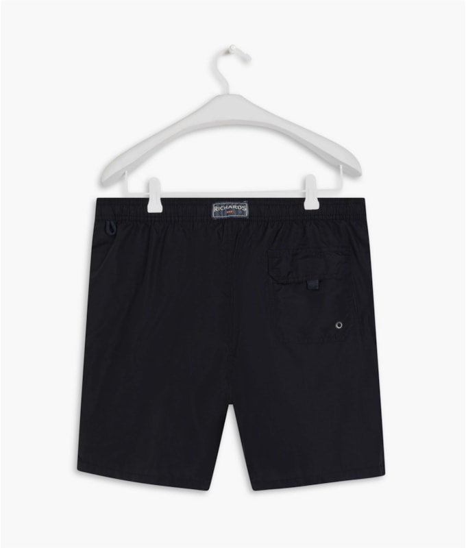 Beach Short Basic Regular Solid Preto
