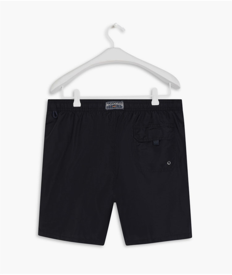 Beach Short Basic Regular Solid Preto