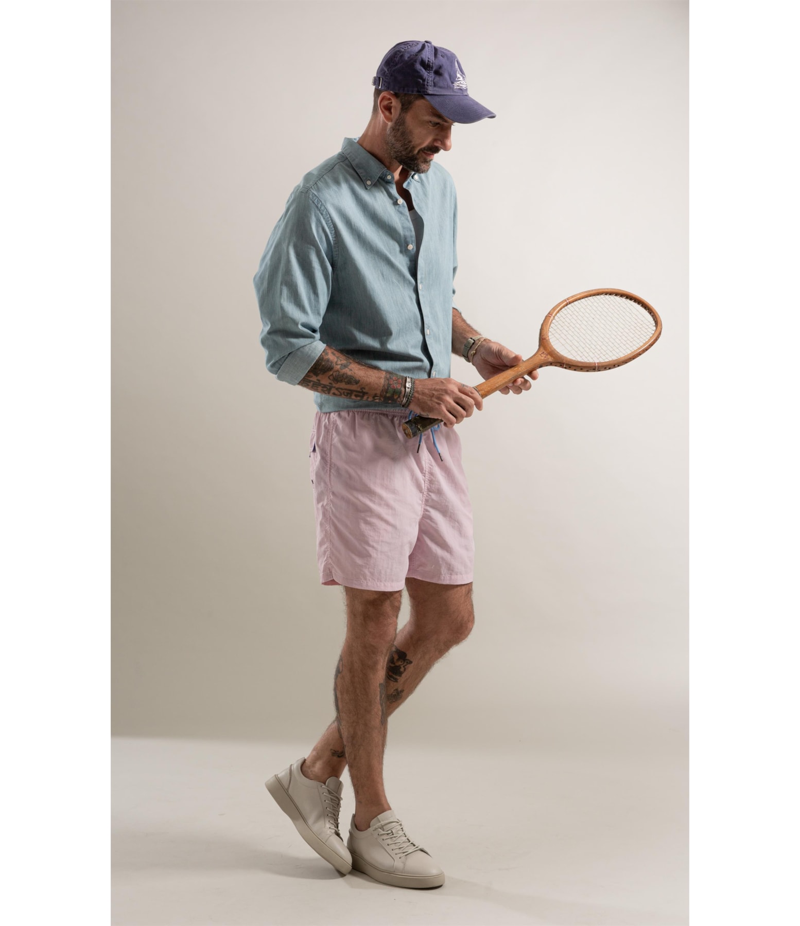 Beach Short Basic Regular Solid Rosa
