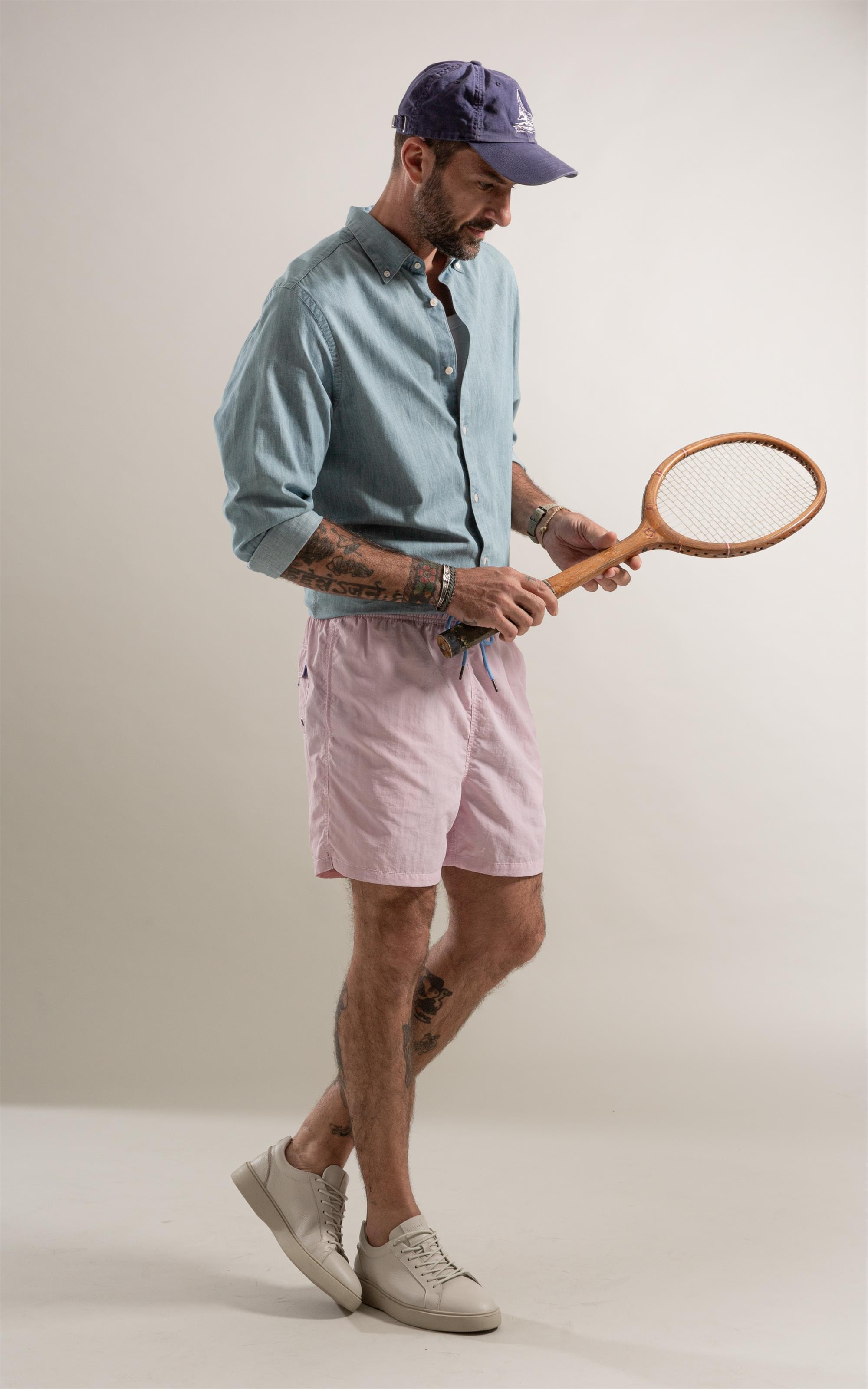 Beach Short Basic Regular Solid Rosa