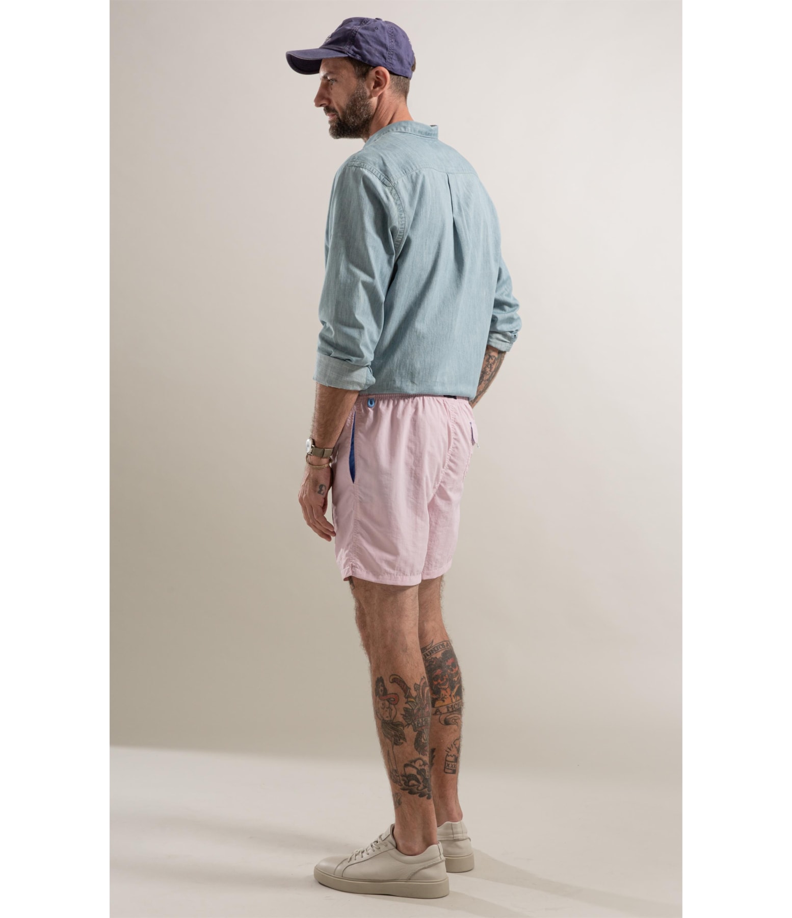 Beach Short Basic Regular Solid Rosa