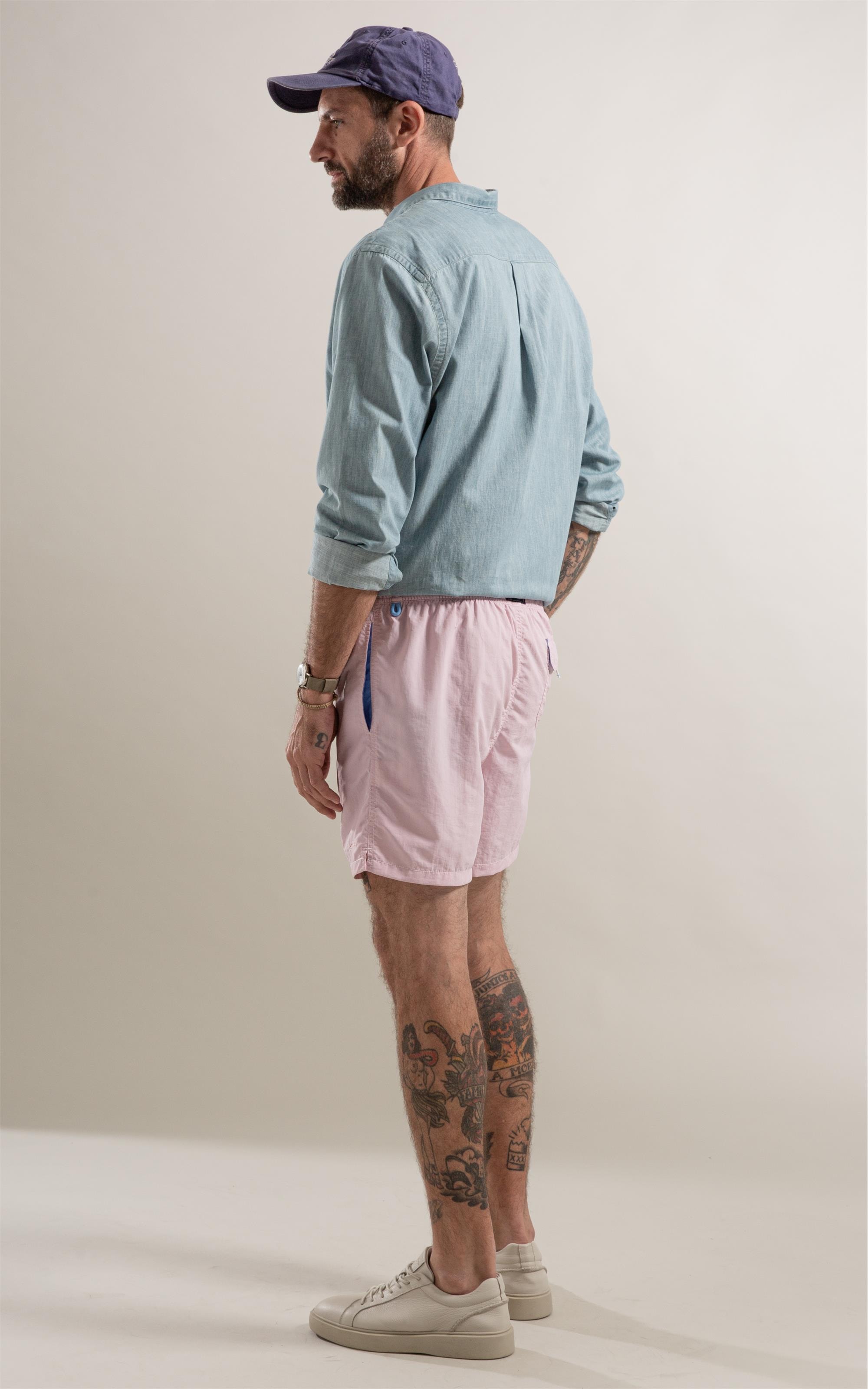 Beach Short Basic Regular Solid Rosa