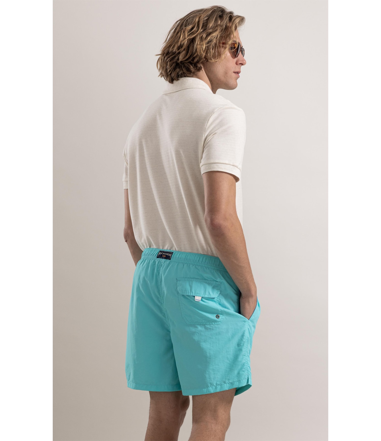 Beach Short Basic Regular Solid Verde Água