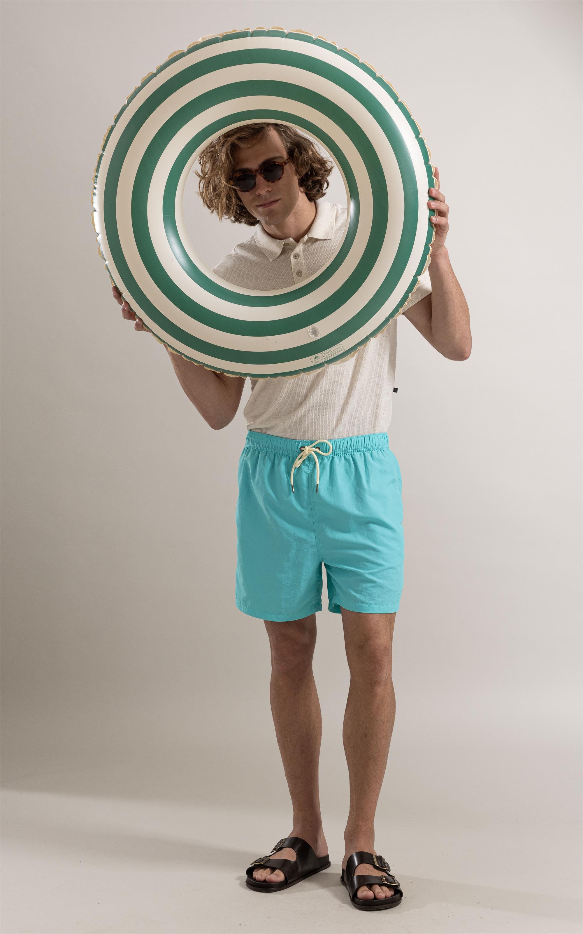 Beach Short Basic Regular Solid Verde Água