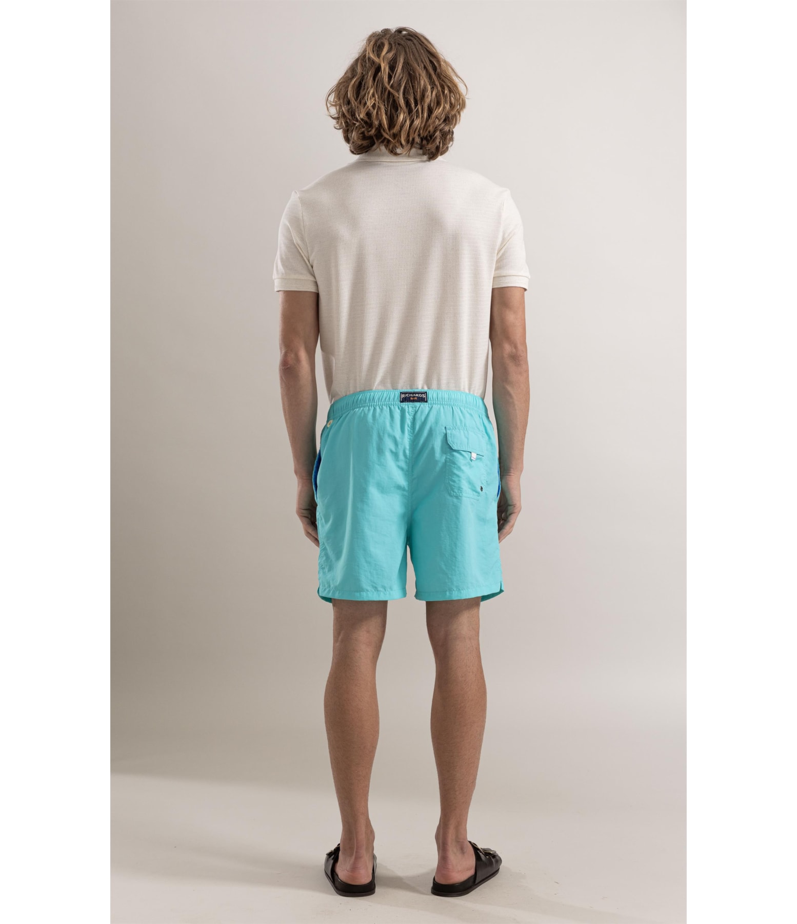 Beach Short Basic Regular Solid Verde Água
