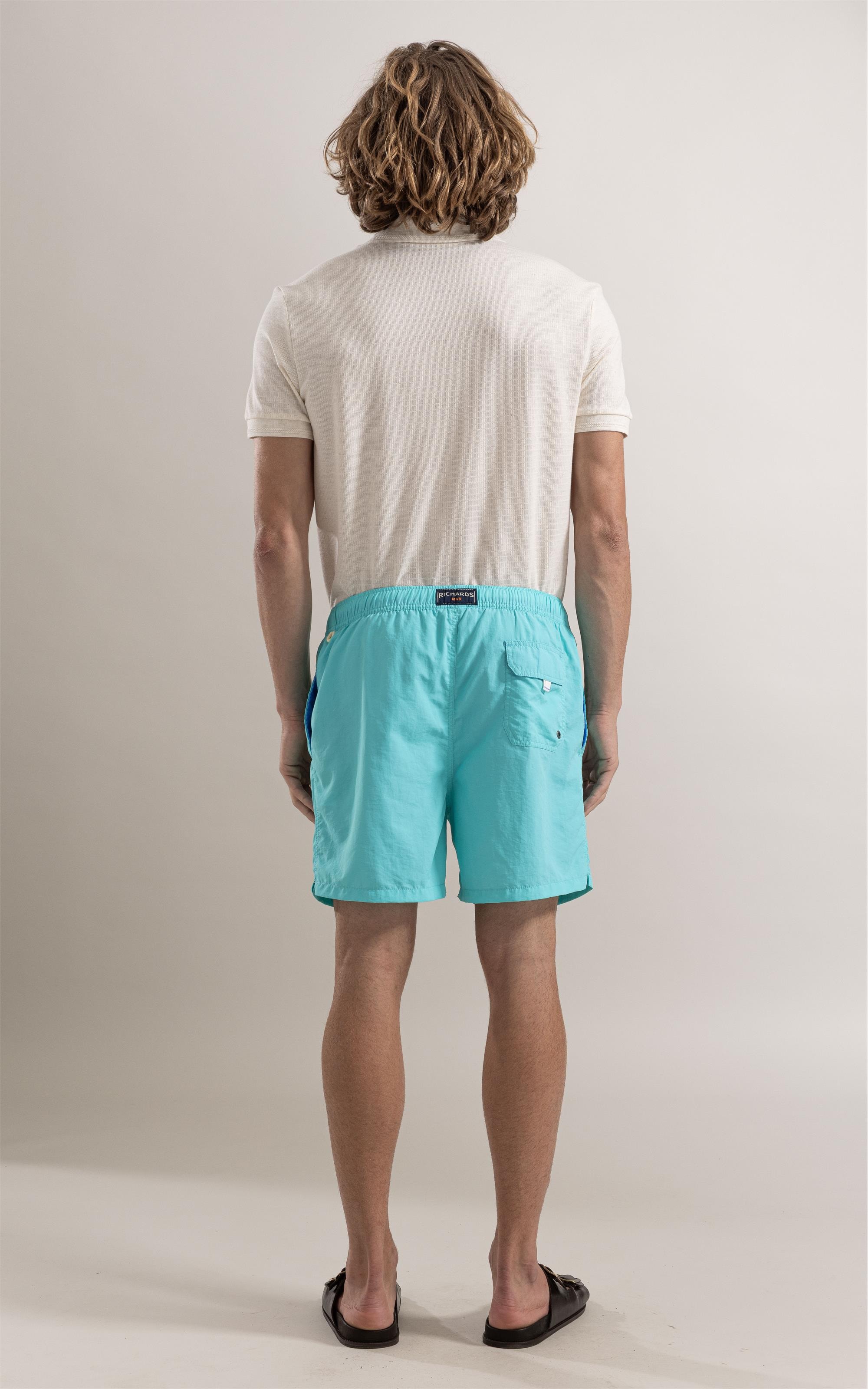 Beach Short Basic Regular Solid Verde Água