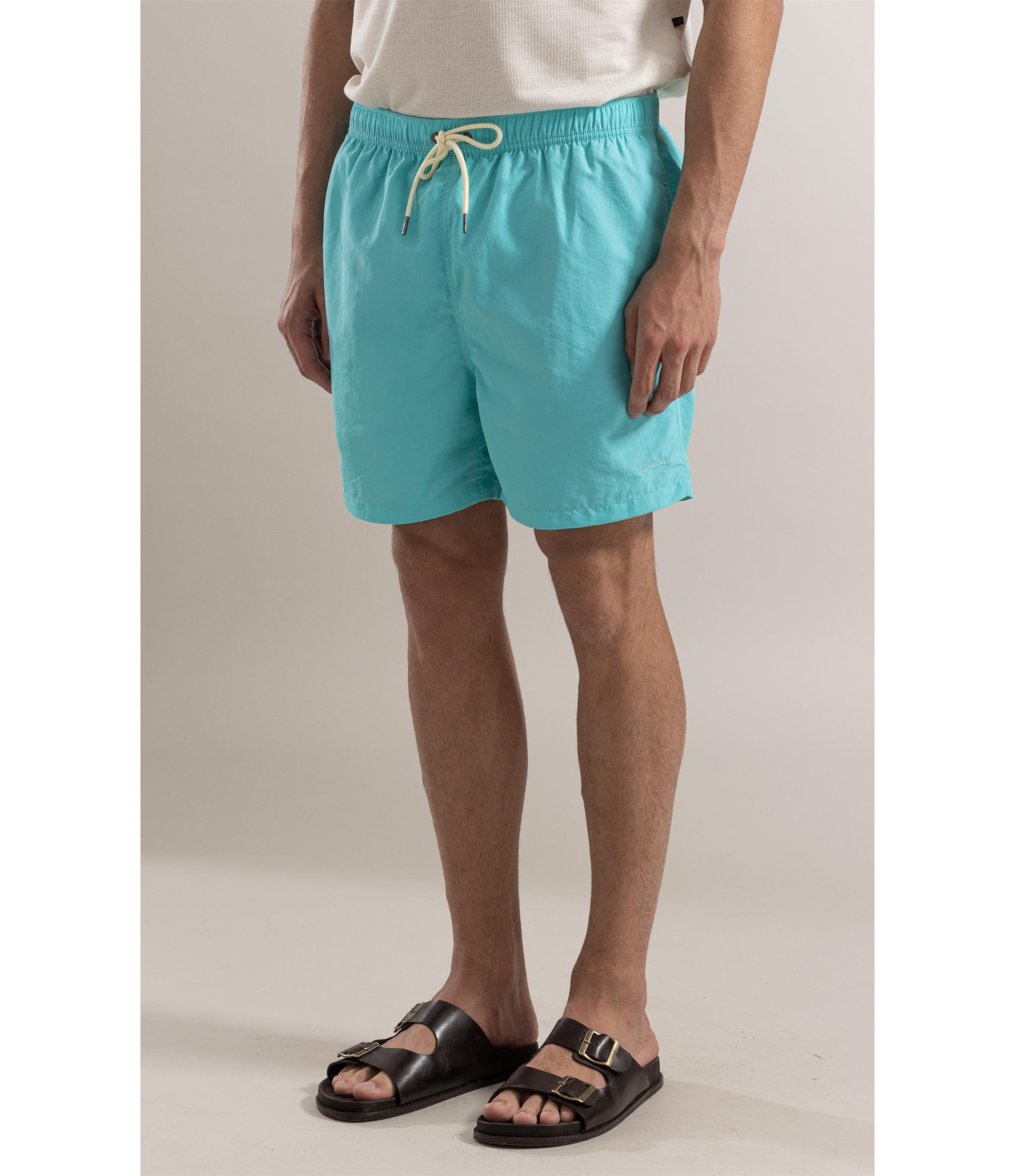 Beach Short Basic Regular Solid Verde Água