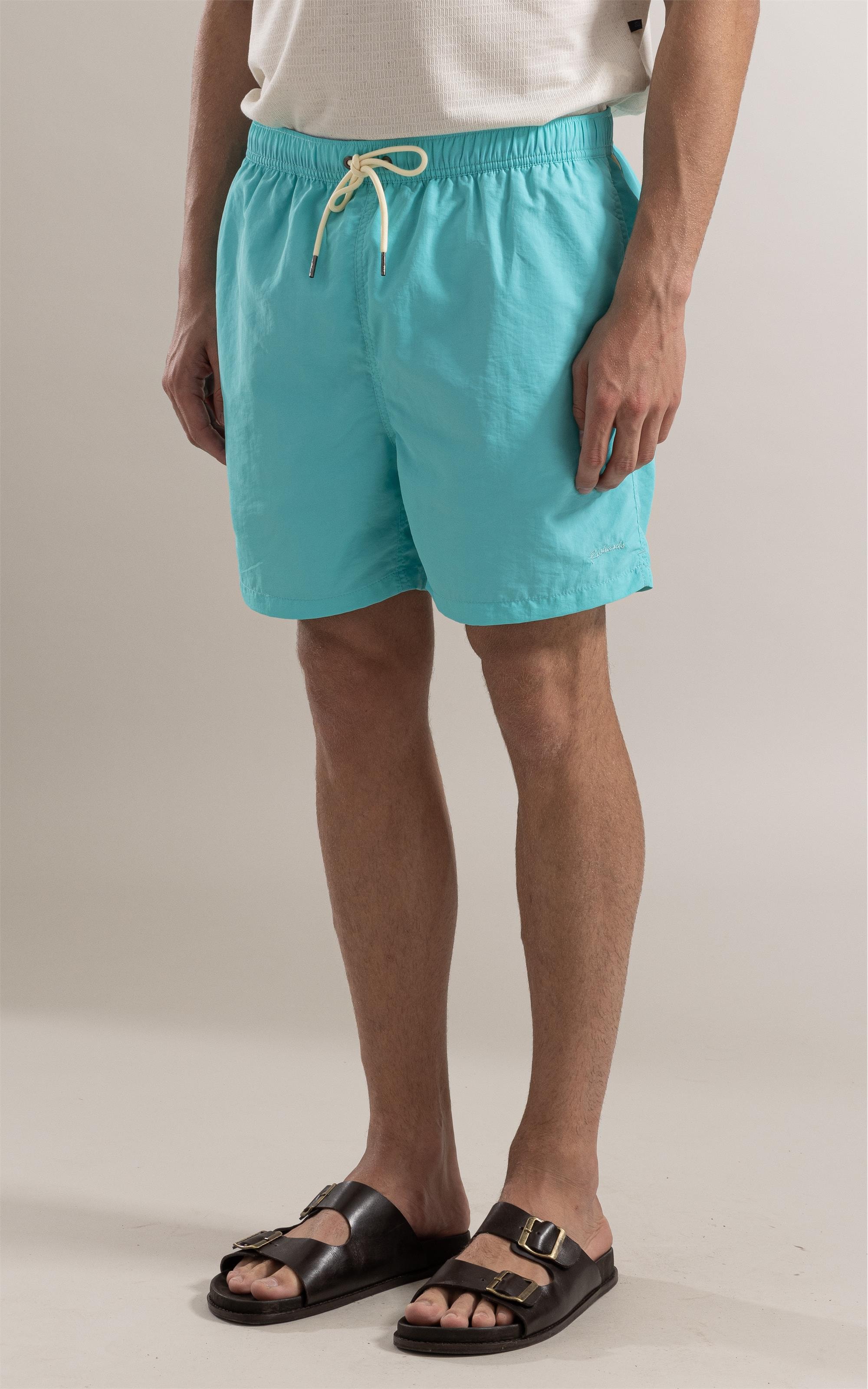 Beach Short Basic Regular Solid Verde Água