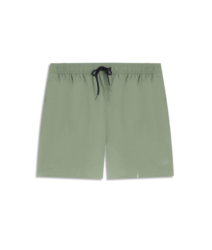 Beach Short Basic Regular Solid Verde Army