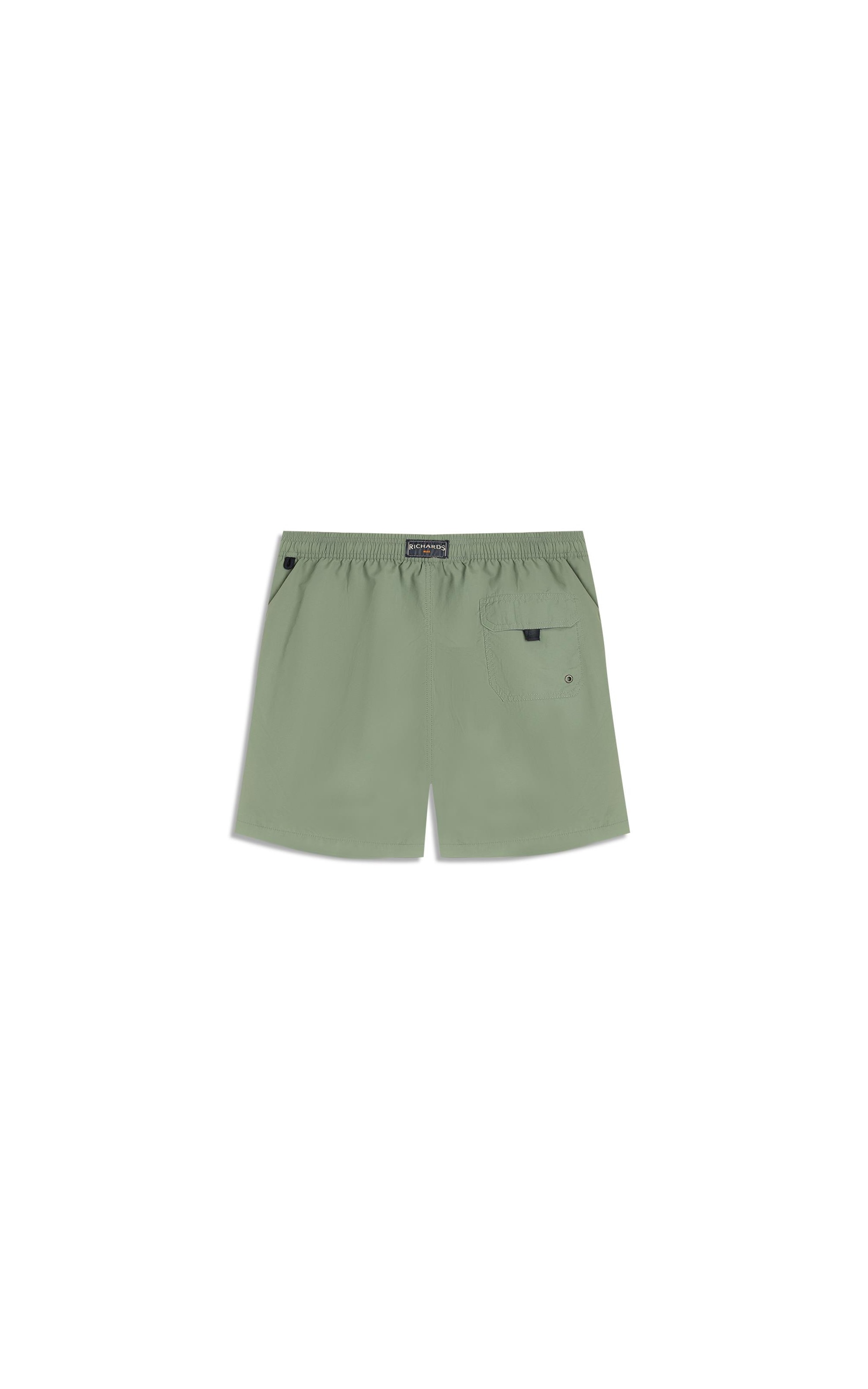 Beach Short Basic Regular Solid Verde Army