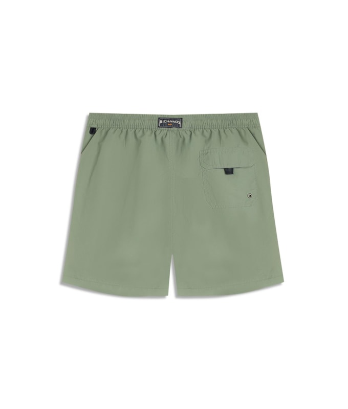 Beach Short Basic Regular Solid Verde Army