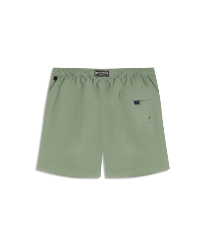 Beach Short Basic Regular Solid Verde Army