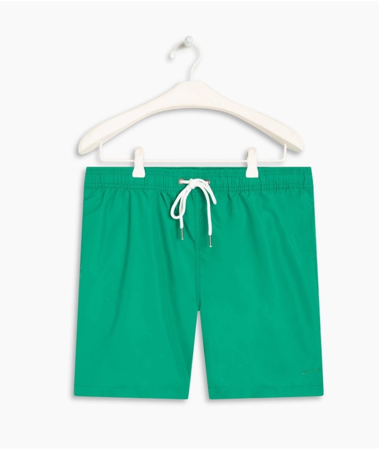 Beach Short Basic Regular Solid Verde Bandeira