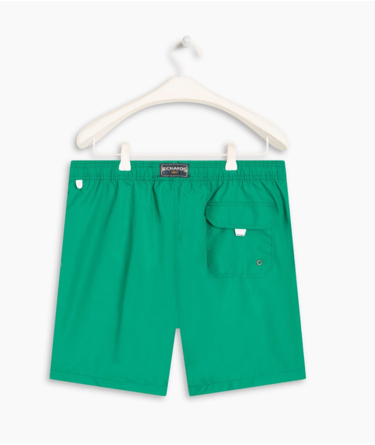 Beach Short Basic Regular Solid Verde Bandeira