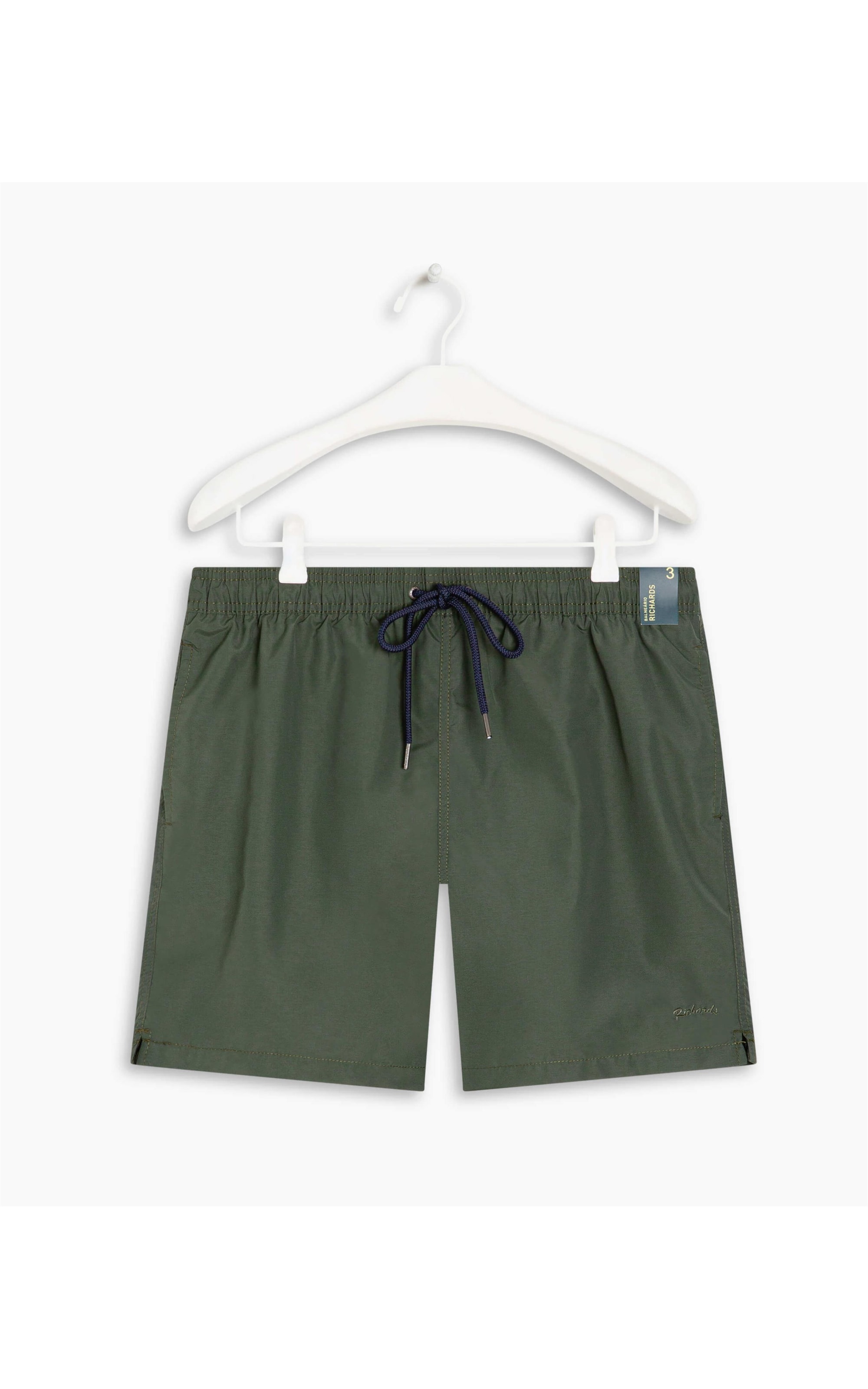 Beach Short Basic Regular Solid Verde Militar