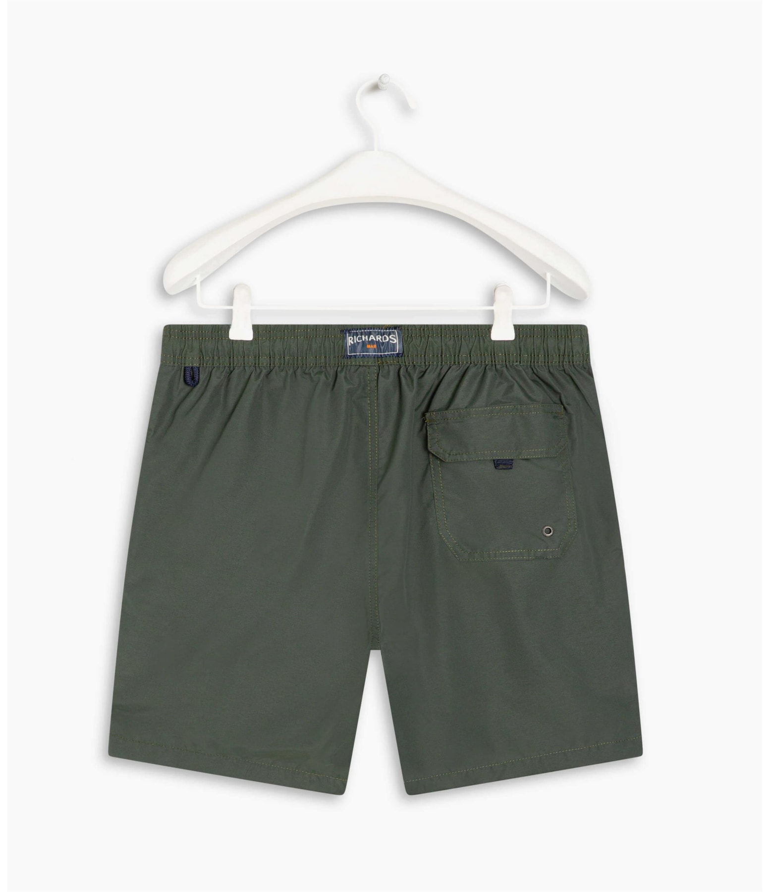 Beach Short Basic Regular Solid Verde Militar