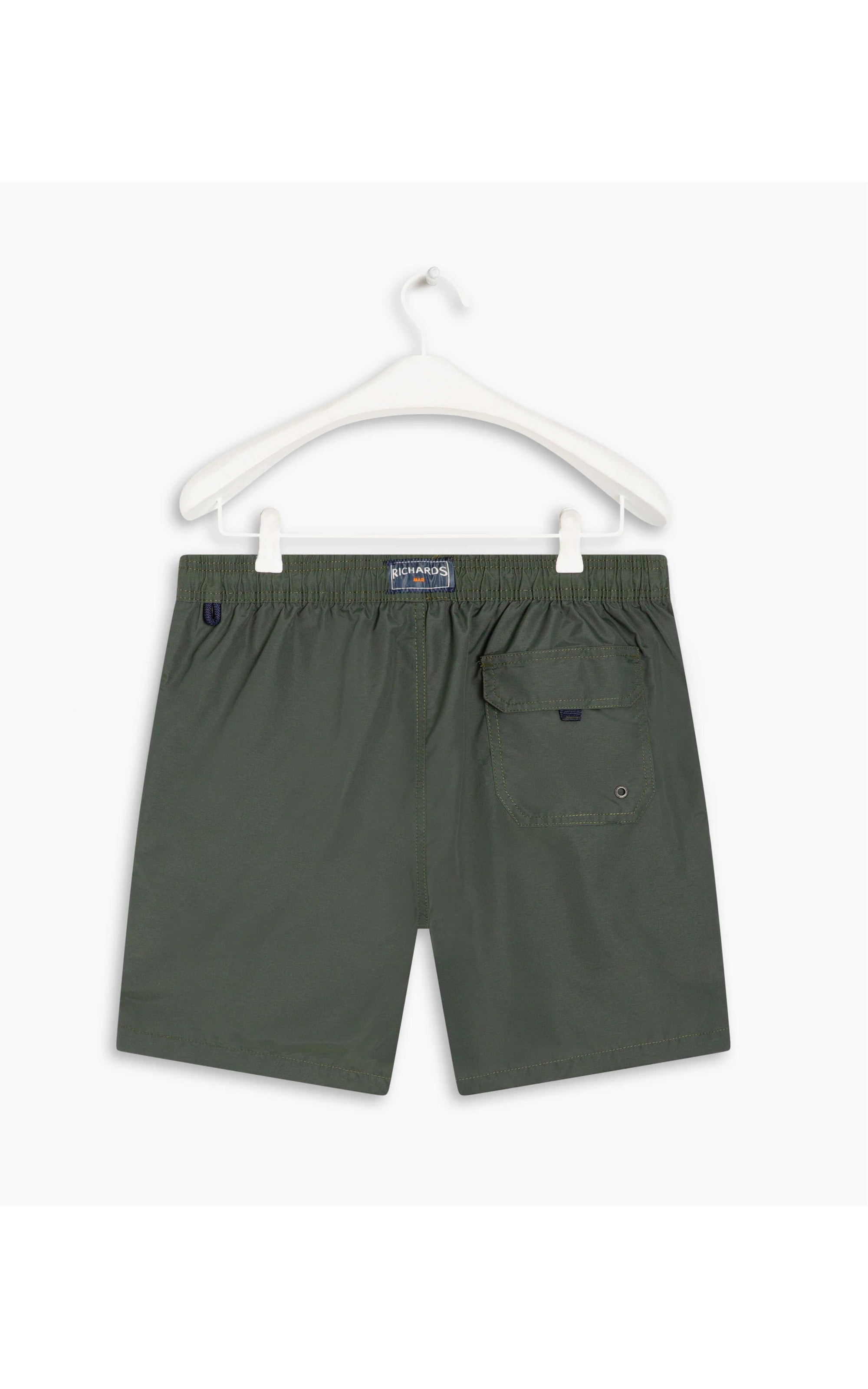 Beach Short Basic Regular Solid Verde Militar
