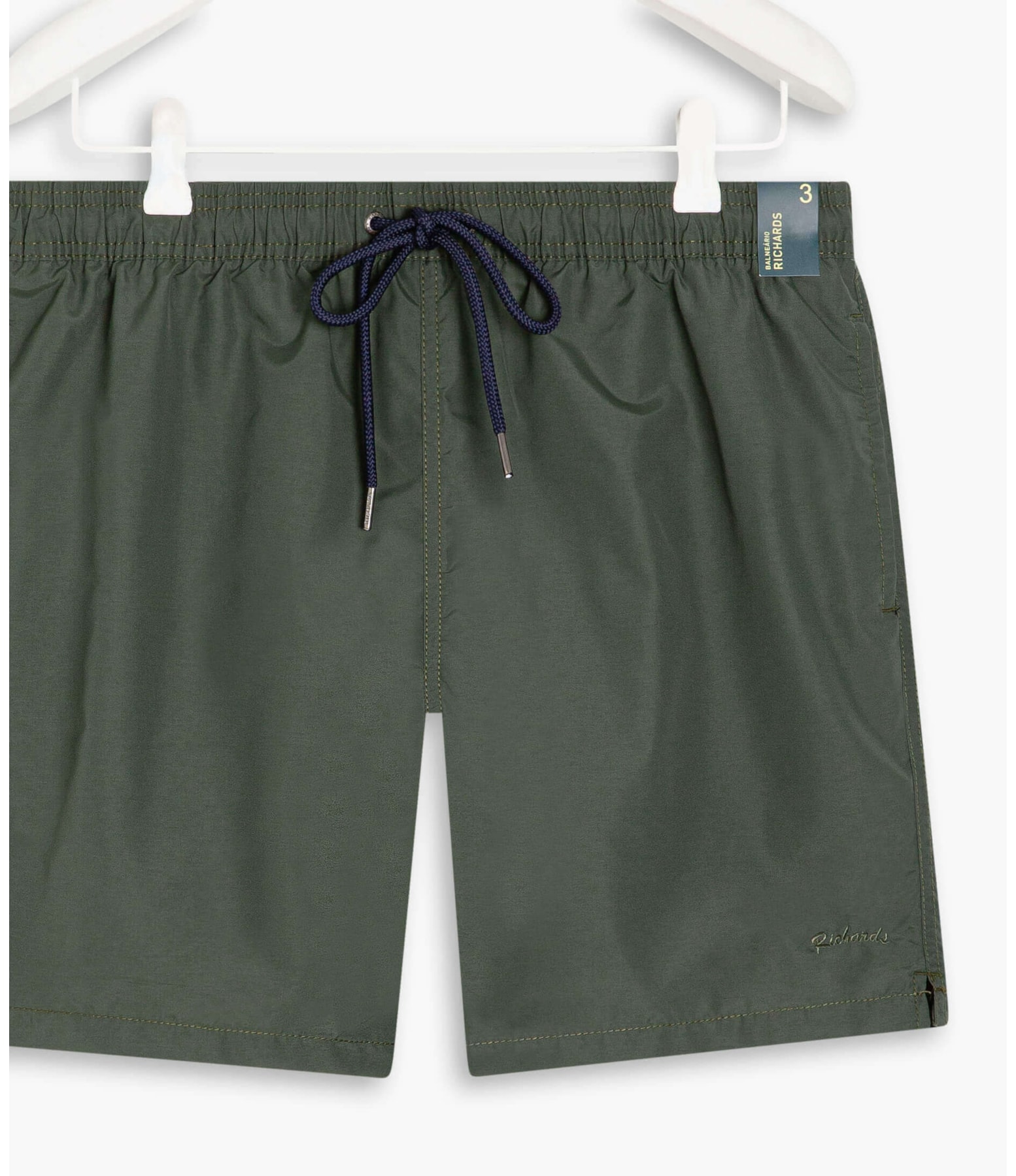 Beach Short Basic Regular Solid Verde Militar