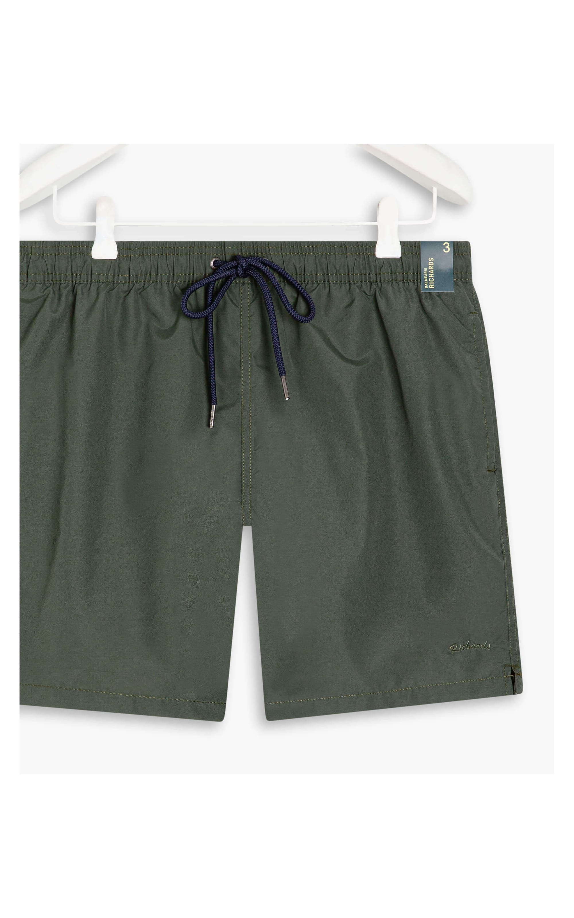 Beach Short Basic Regular Solid Verde Militar