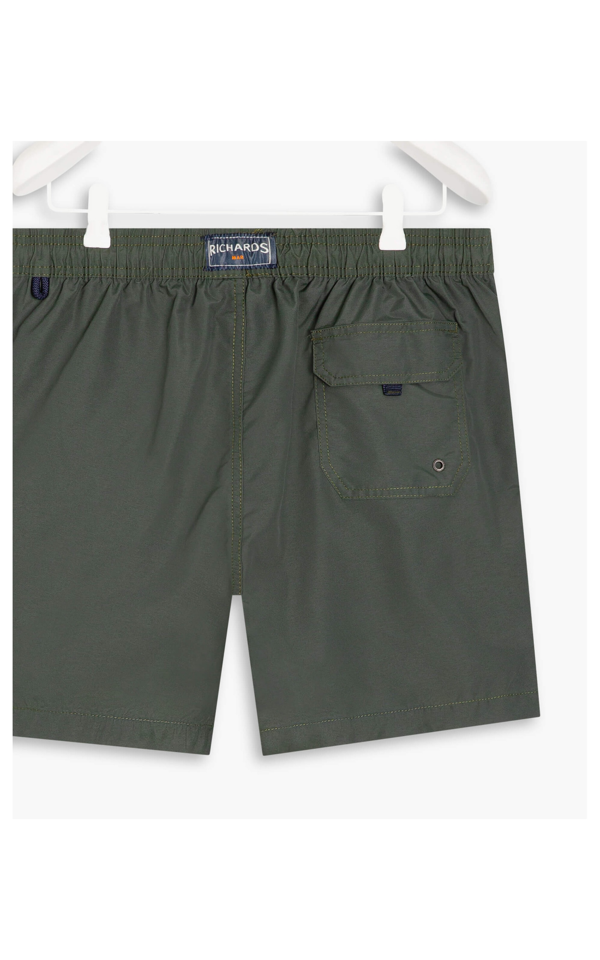 Beach Short Basic Regular Solid Verde Militar