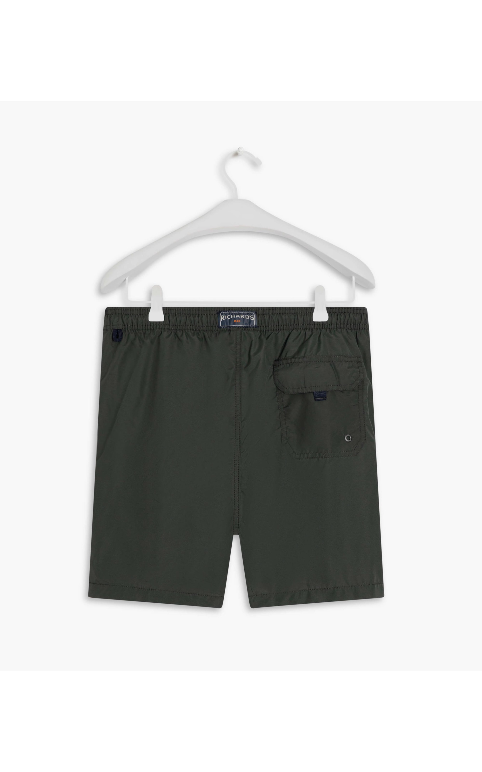Beach Short Basic Regular Solid Verde Militar