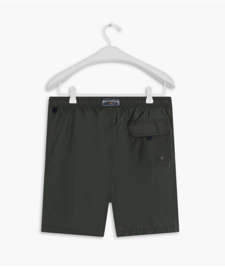 Beach Short Basic Regular Solid Verde Militar
