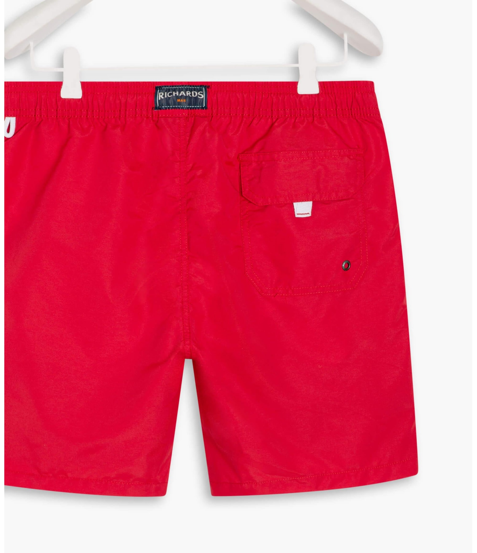 Beach Short Basic Regular Solid Vermelho