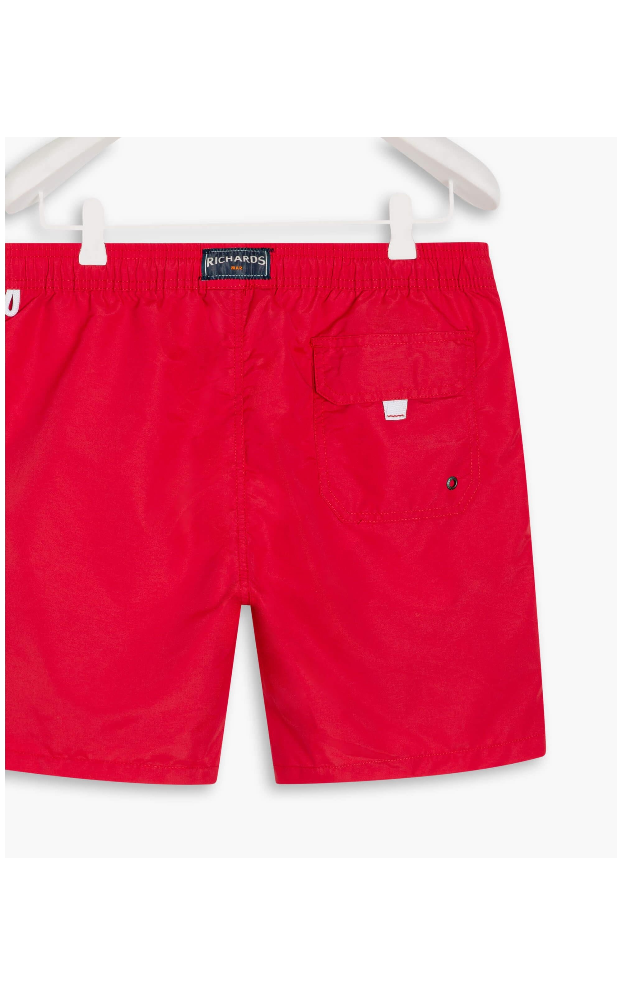 Beach Short Basic Regular Solid Vermelho