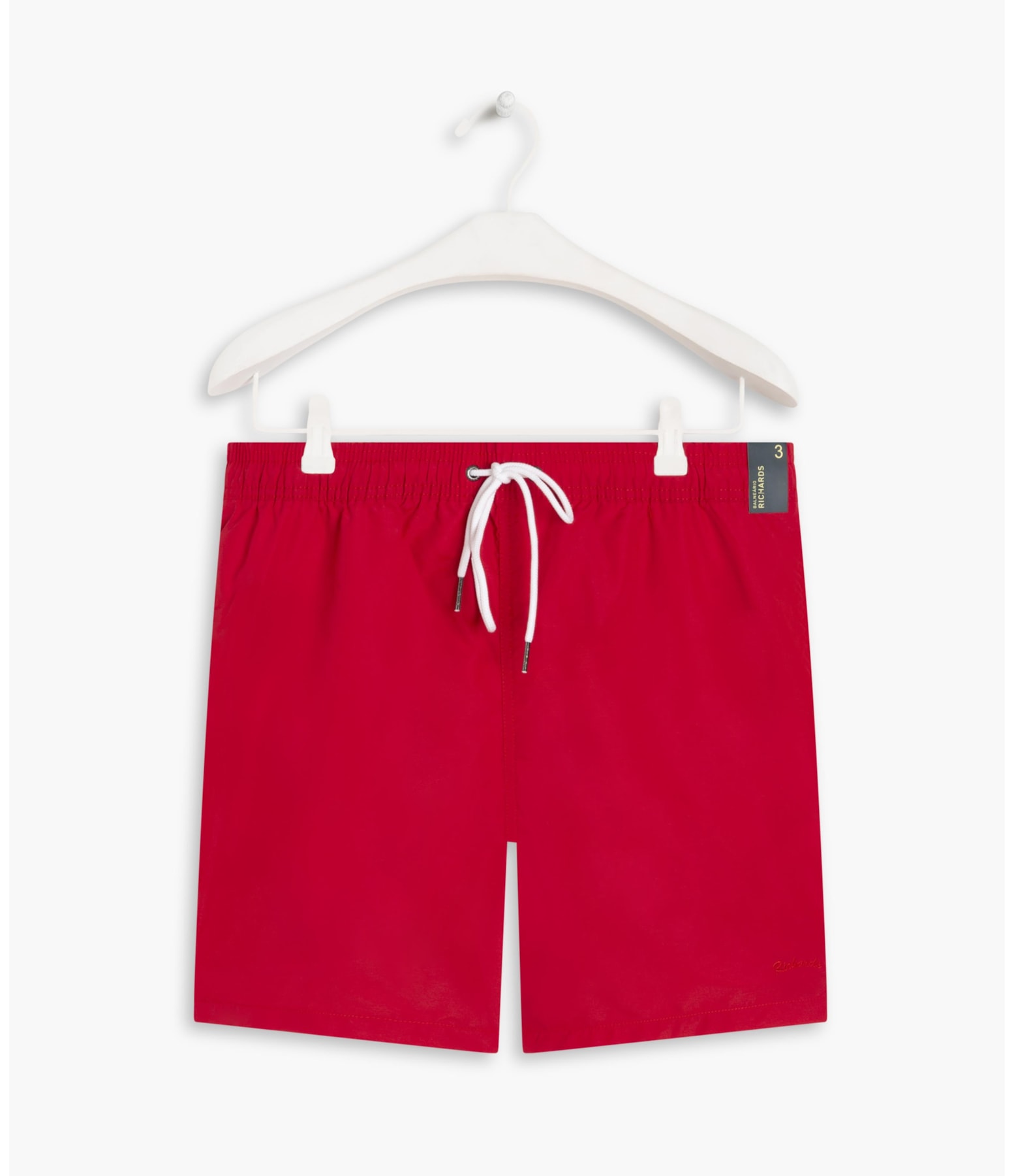 Beach Short Basic Regular Solid Vermelho