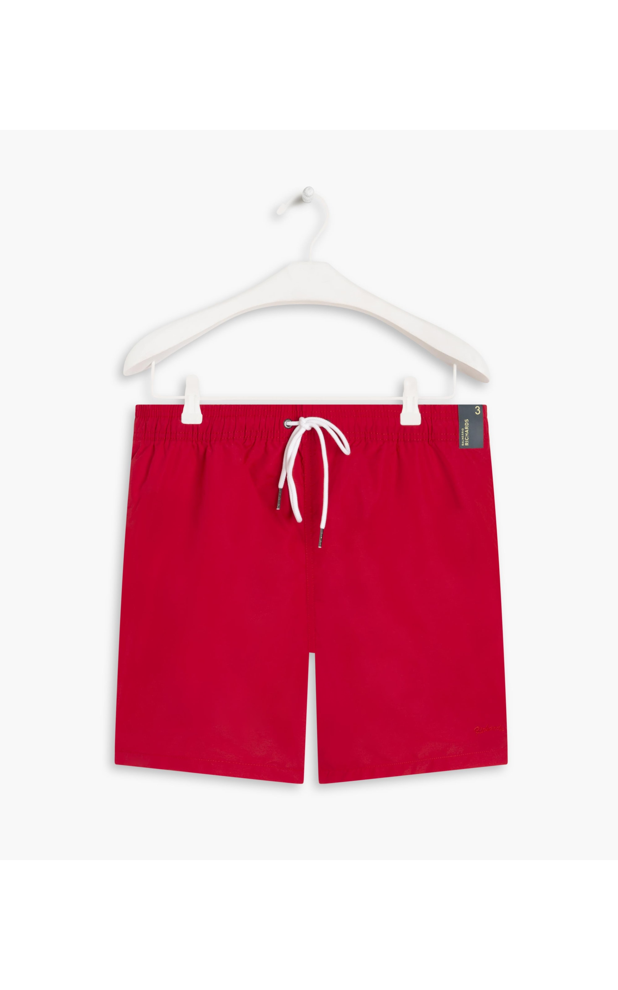 Beach Short Basic Regular Solid Vermelho