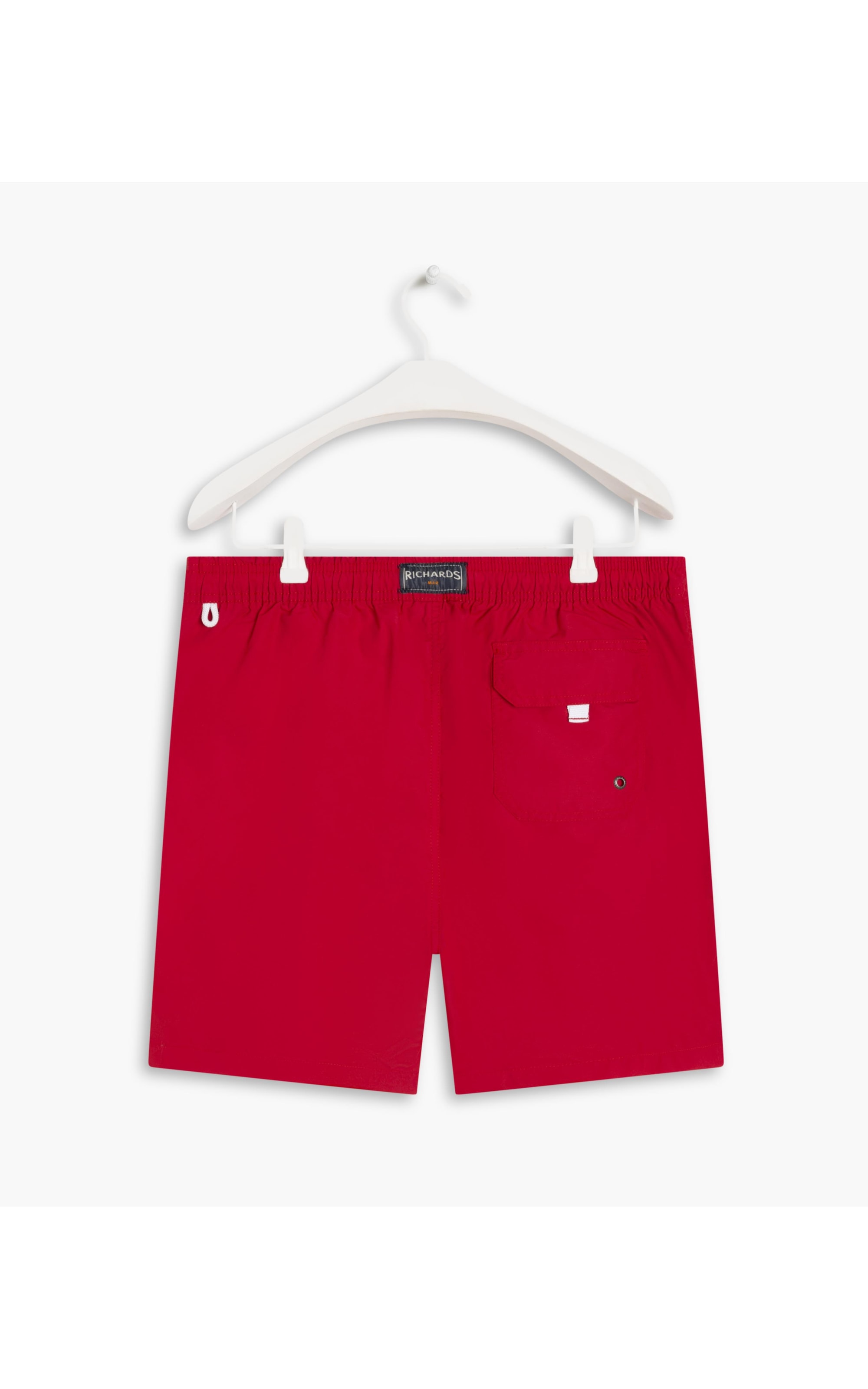 Beach Short Basic Regular Solid Vermelho