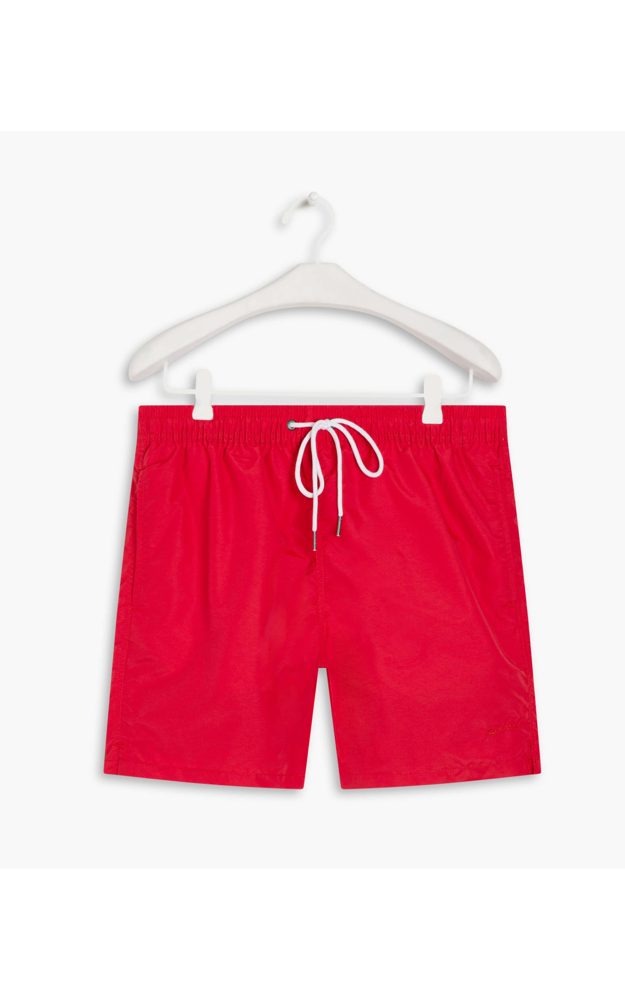 Beach Short Basic Regular Solid Vermelho