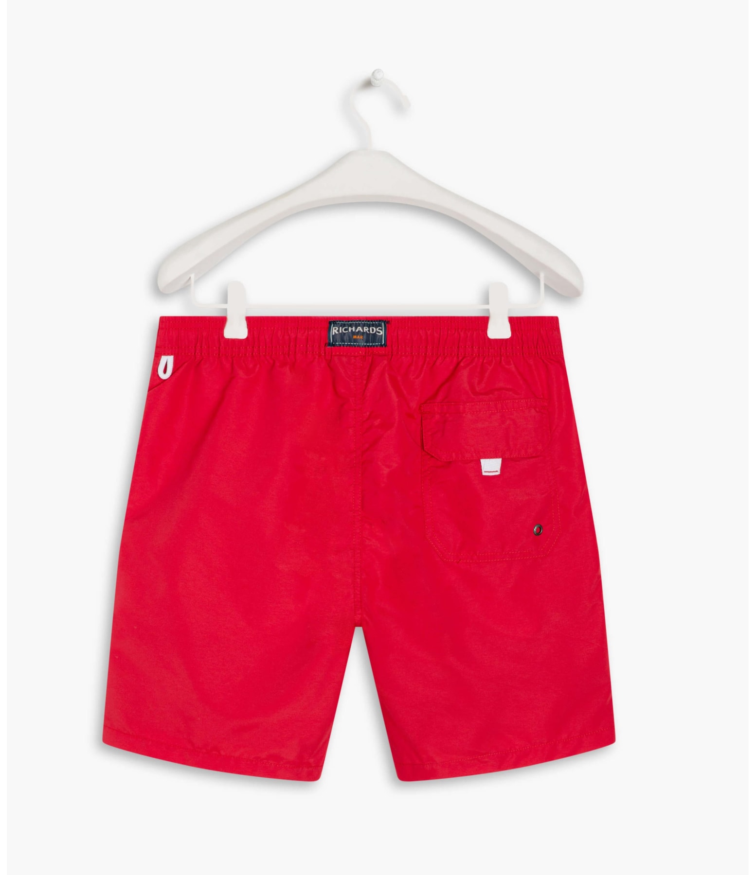 Beach Short Basic Regular Solid Vermelho