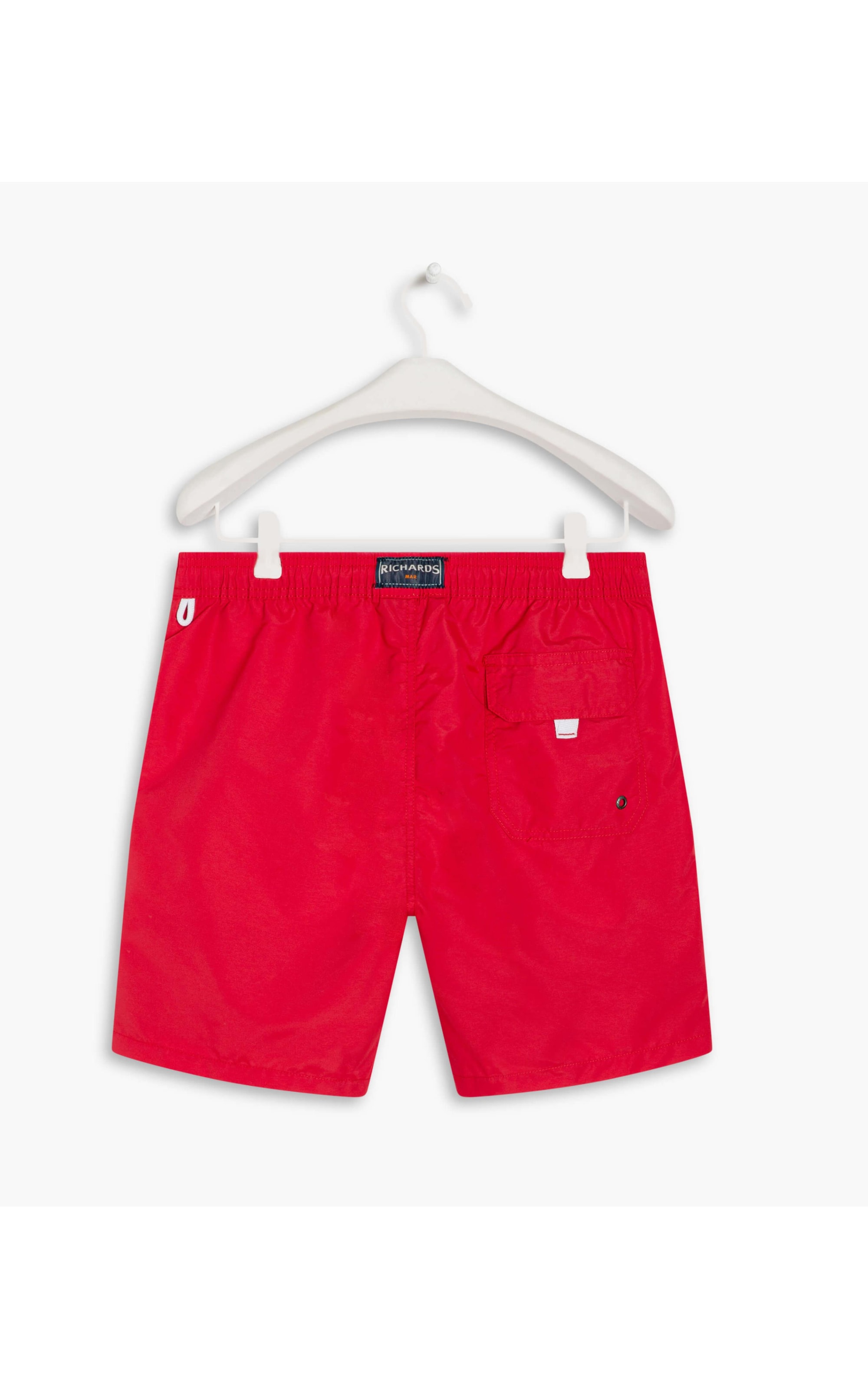 Beach Short Basic Regular Solid Vermelho