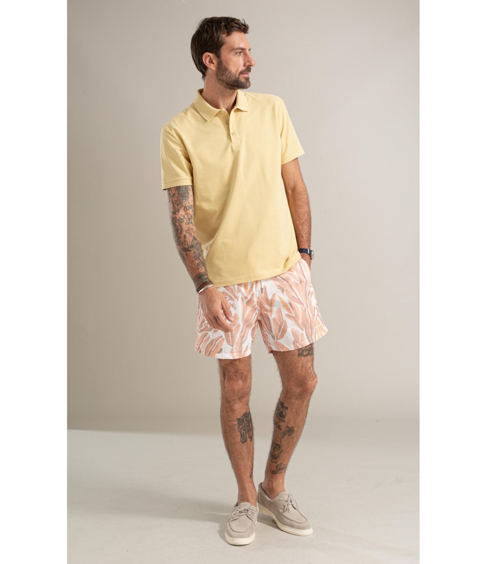 Beach Short Blooming Laranja