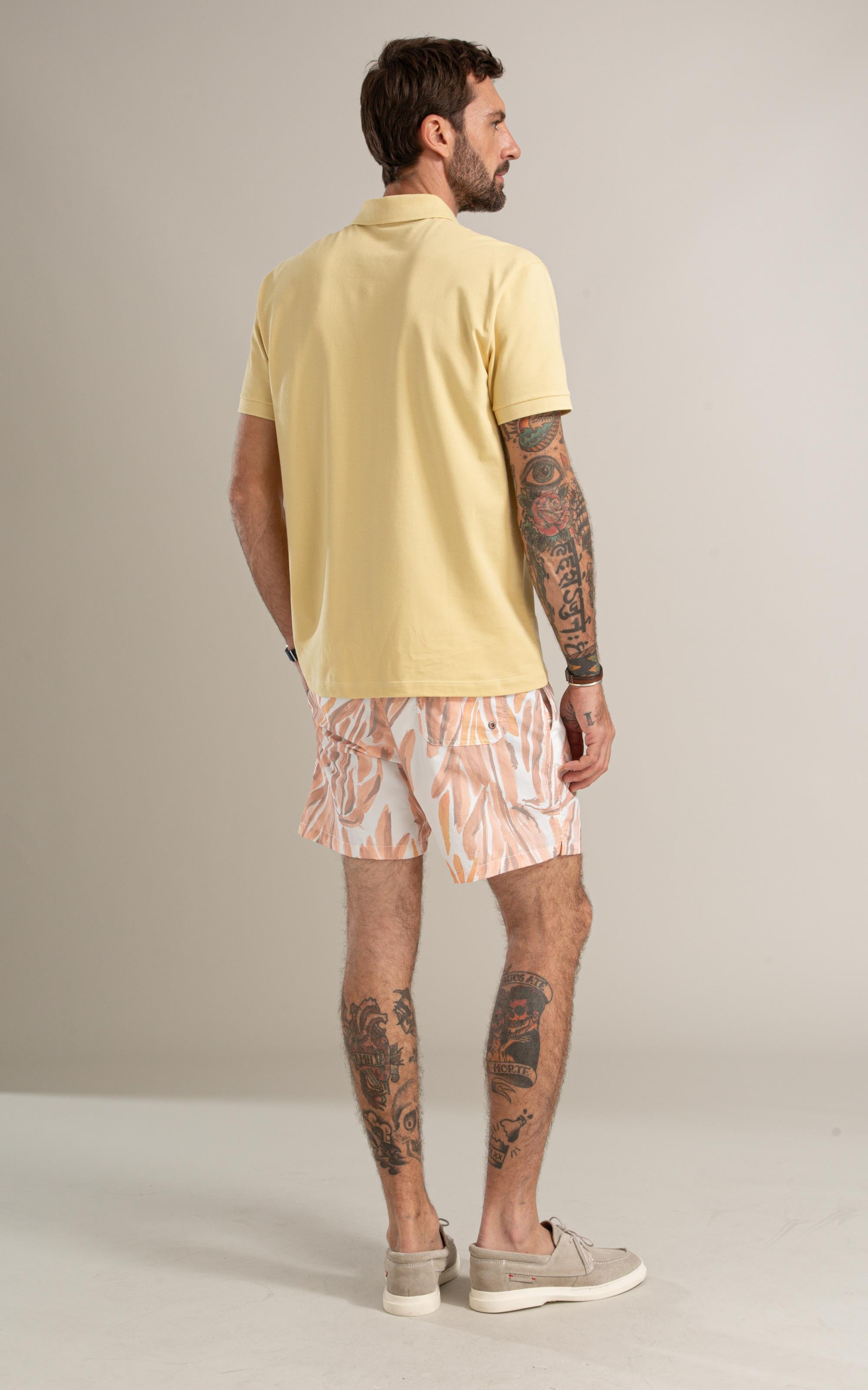 Beach Short Blooming Laranja