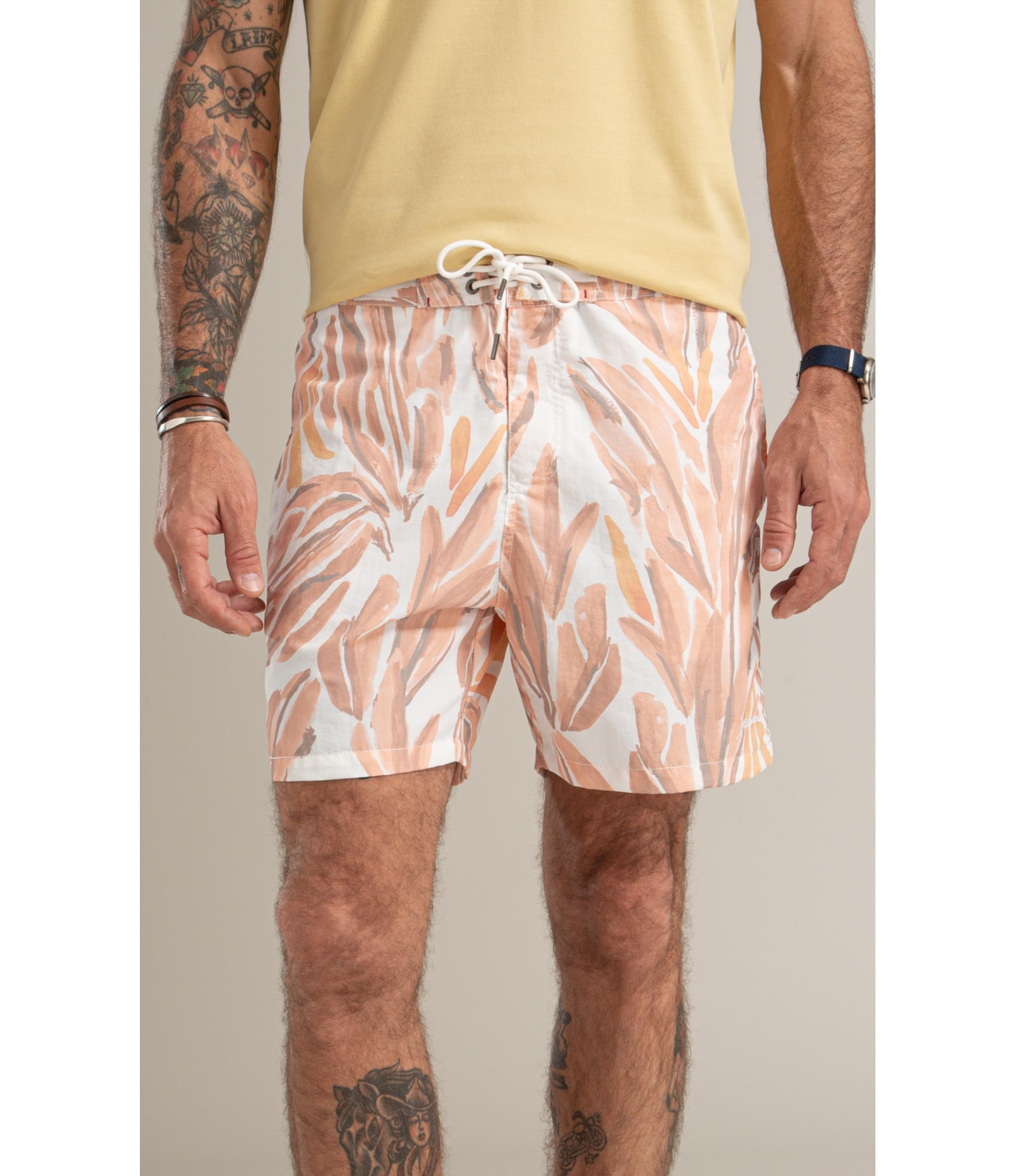 Beach Short Blooming Laranja