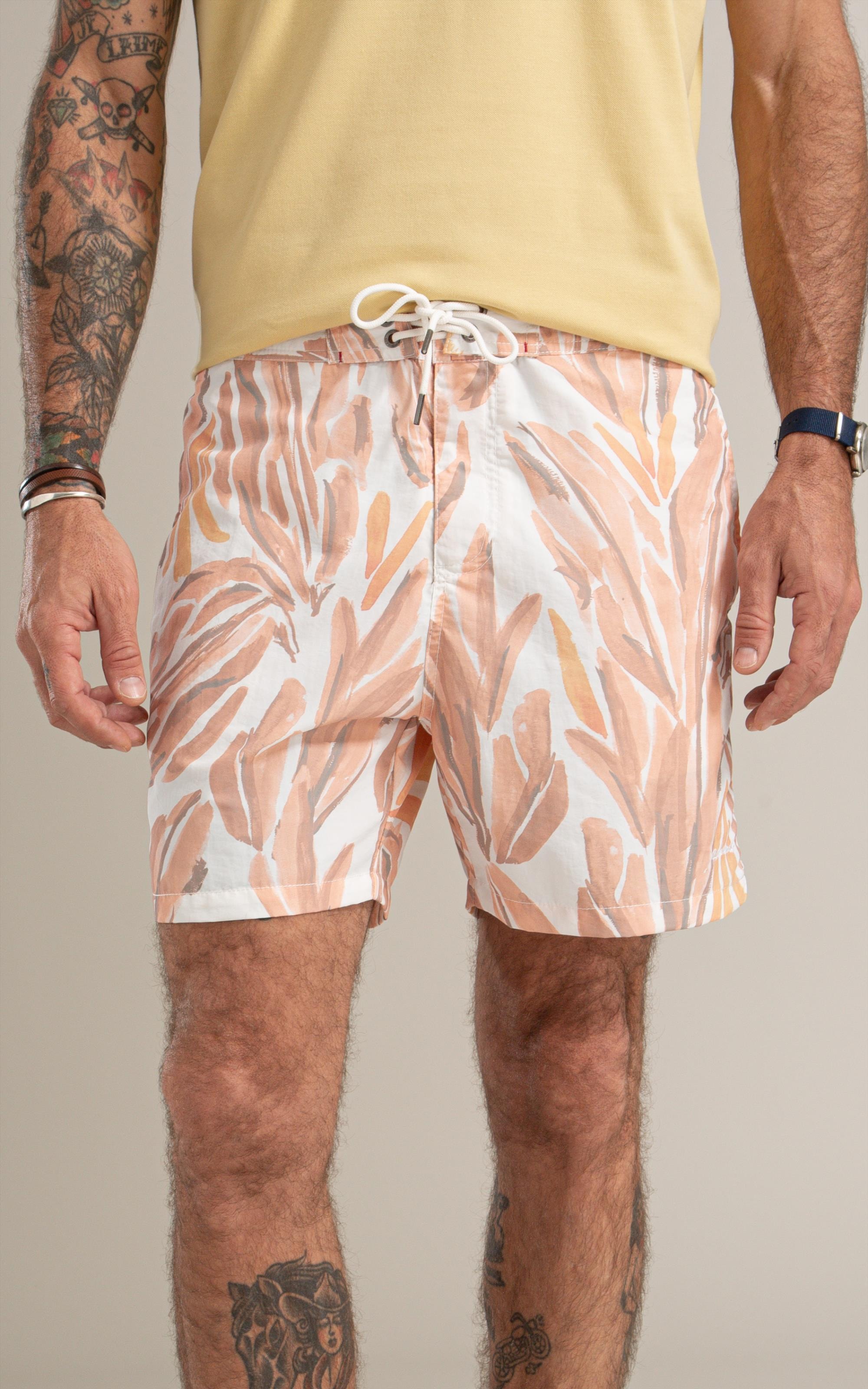 Beach Short Blooming Laranja
