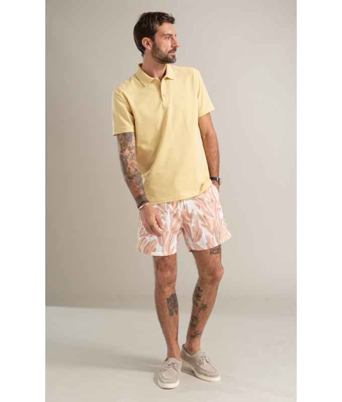 Beach Short Blooming Laranja