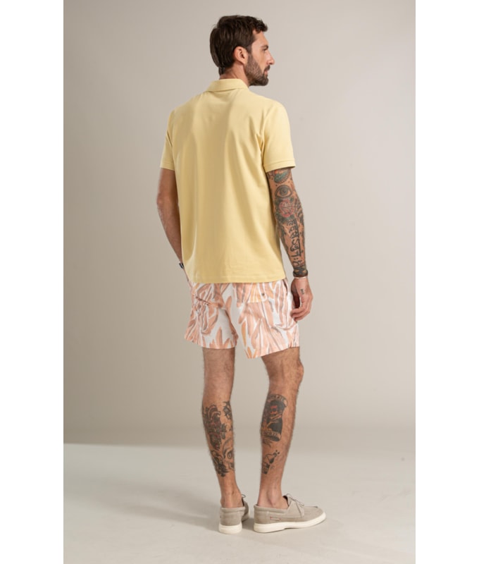 Beach Short Blooming Mono Surf Long Laranja