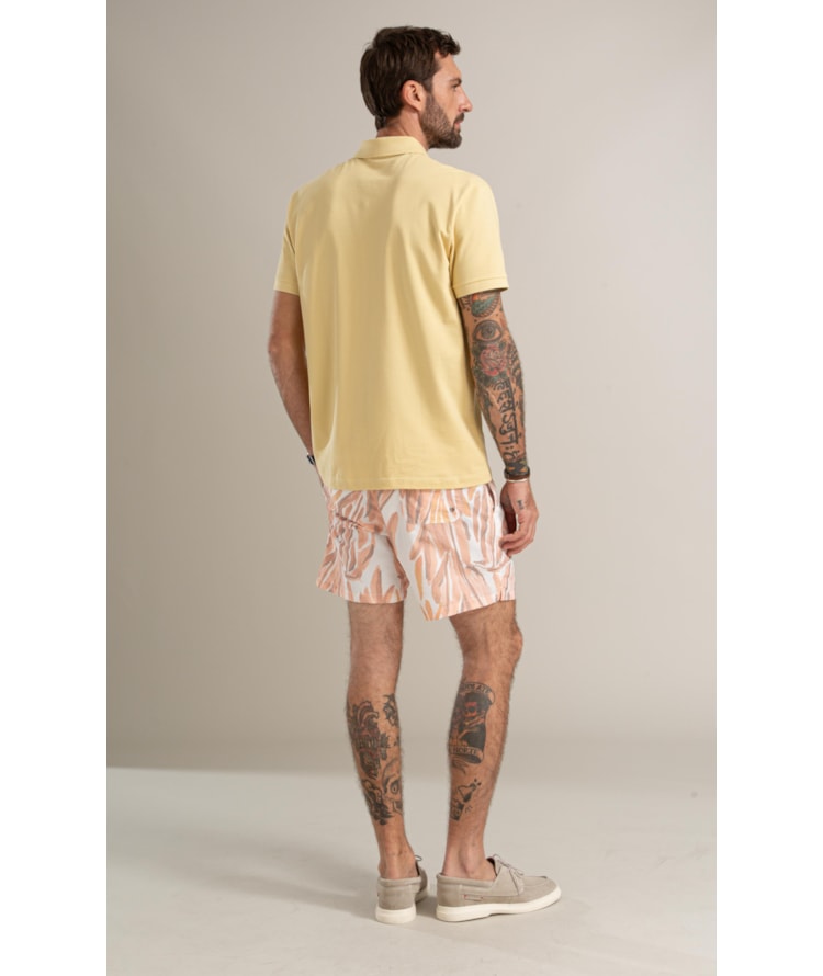 Beach Short Blooming Mono Surf Long Laranja