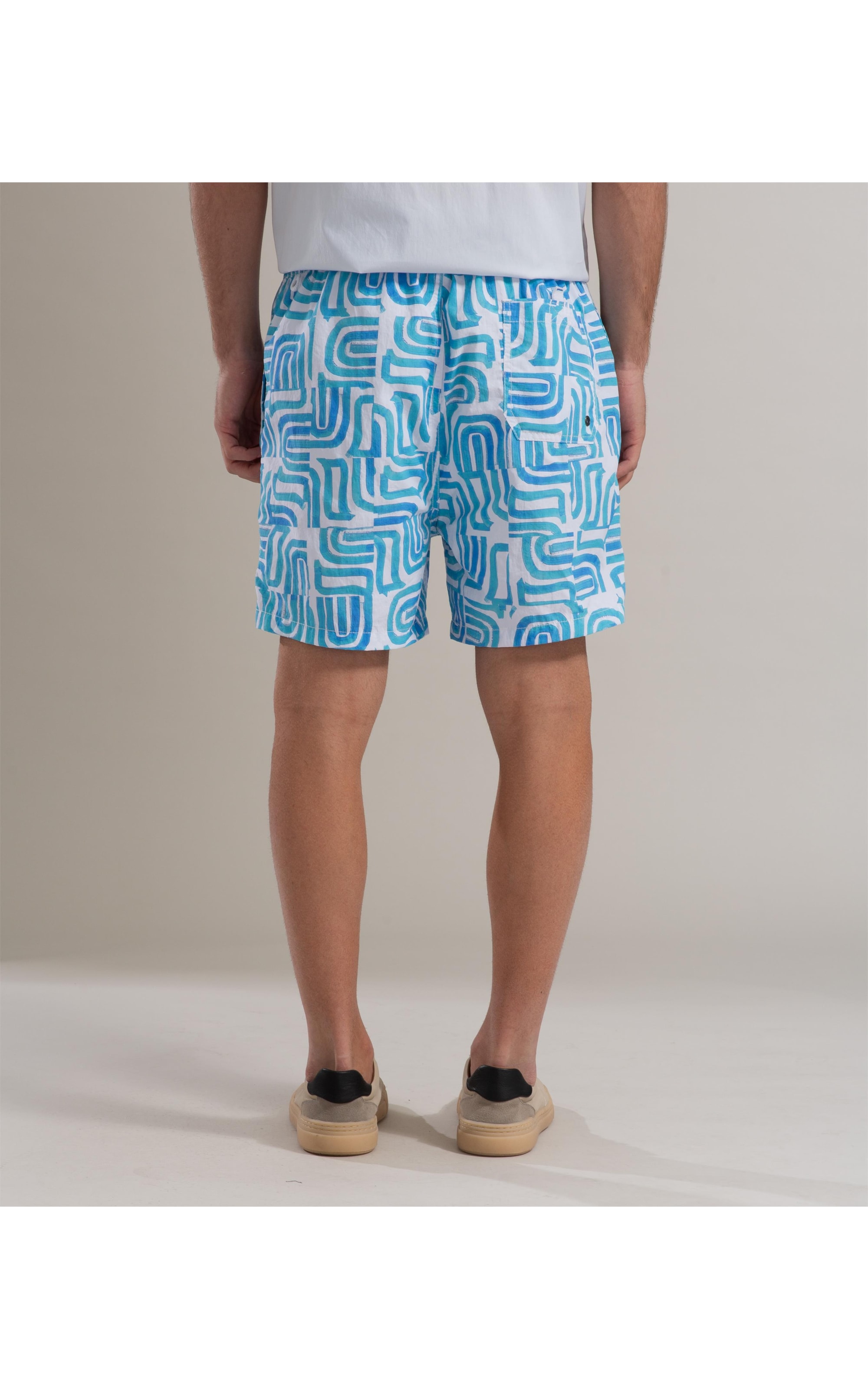 Beach Short Brush Tiles Regular Azul Bic