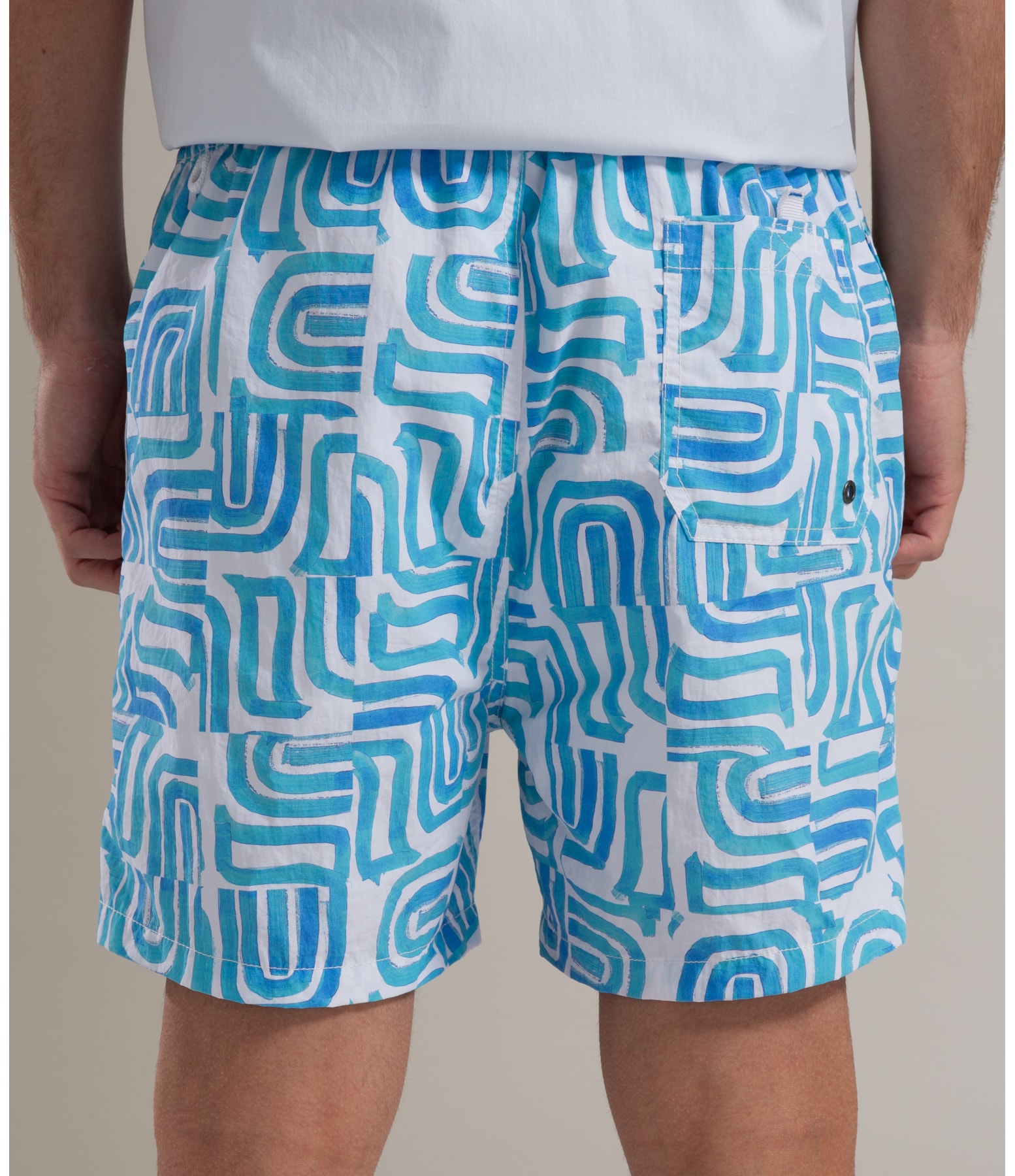 Beach Short Brush Tiles Regular Azul Bic