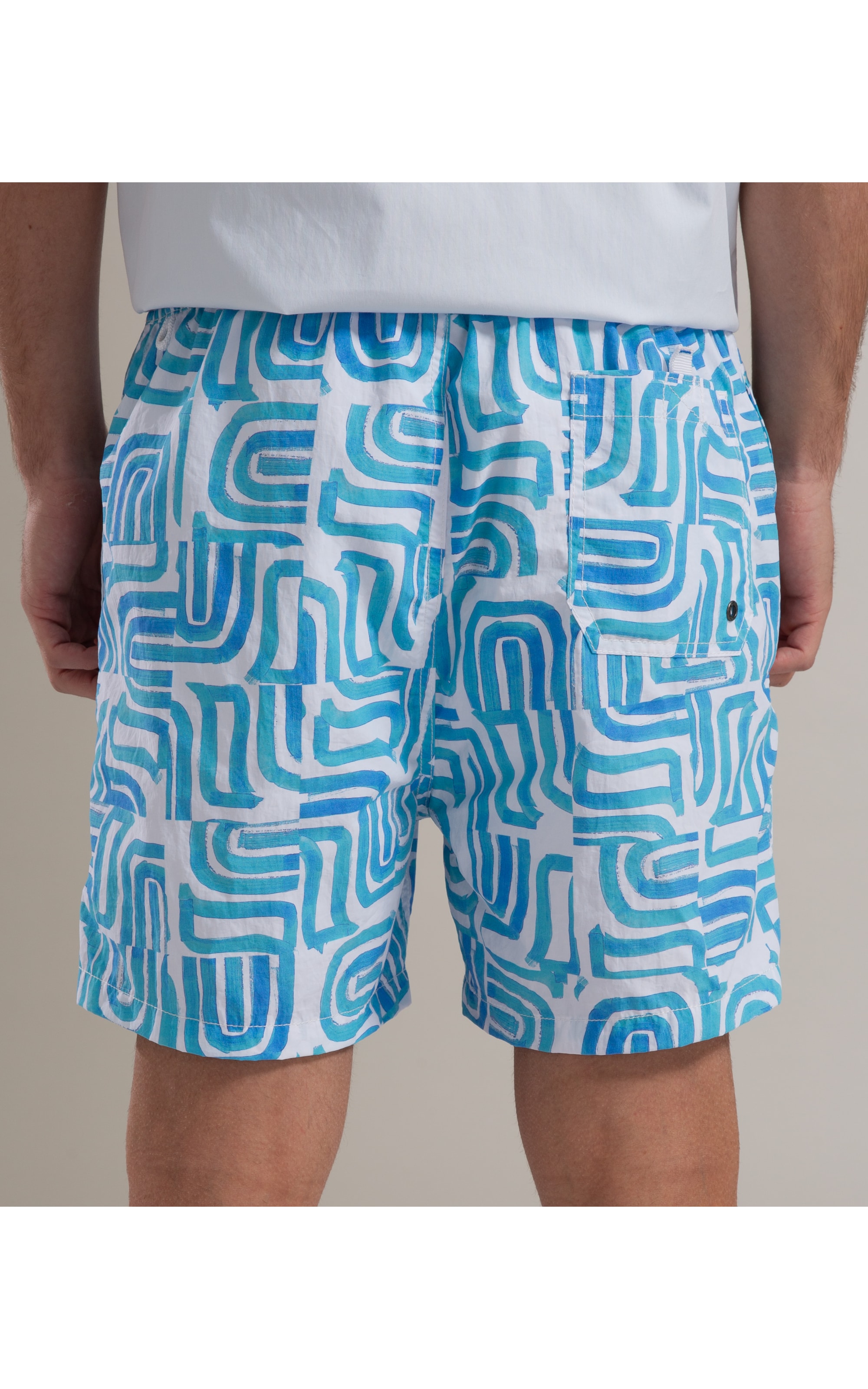 Beach Short Brush Tiles Regular Azul Bic