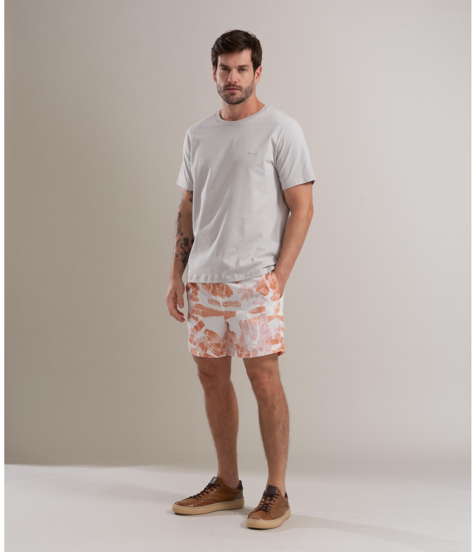  Beach Short Brushed Regular Laranja