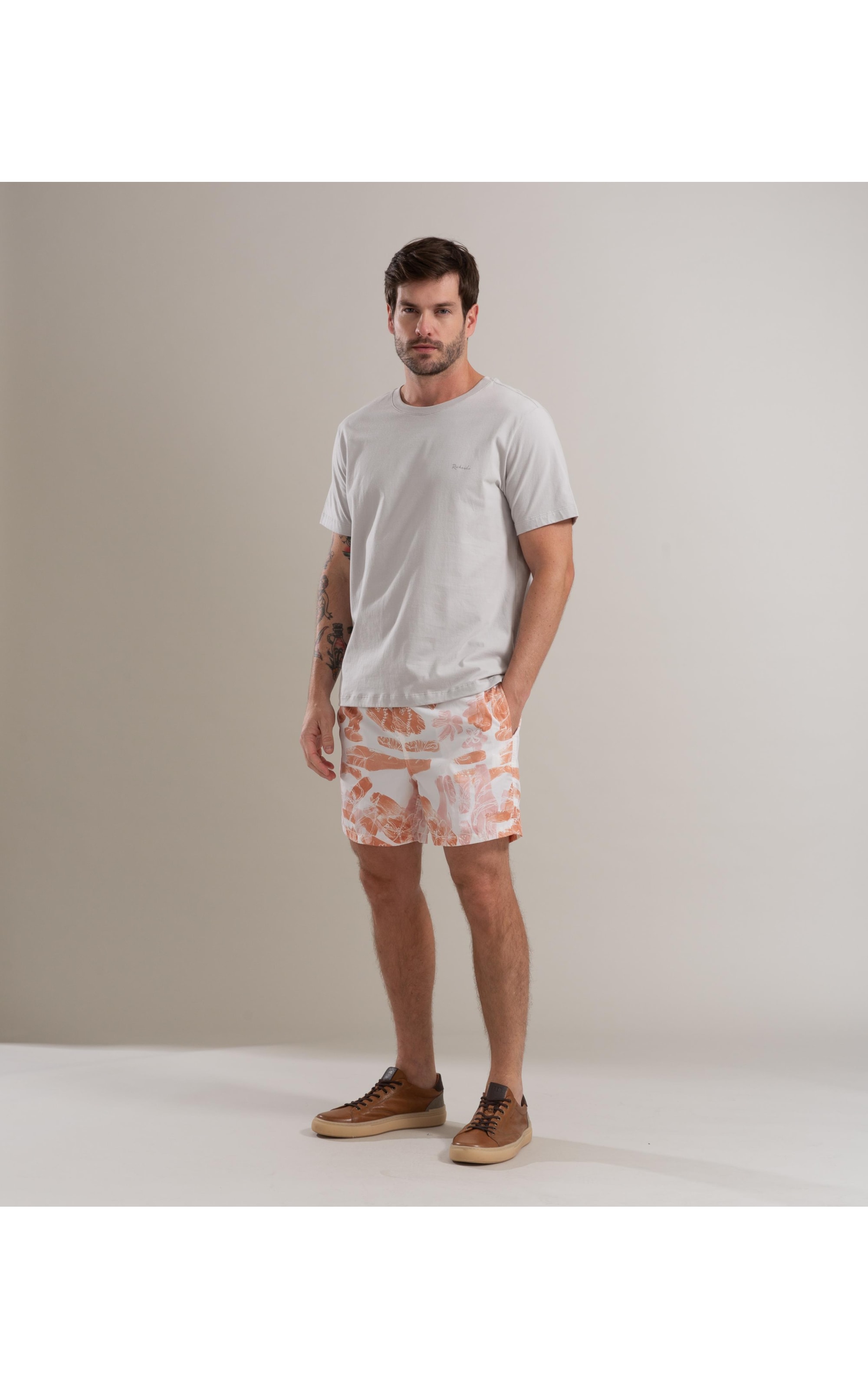  Beach Short Brushed Regular Laranja