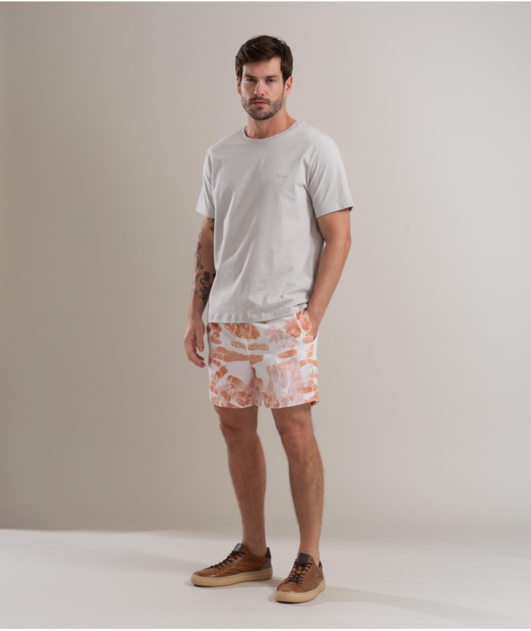  Beach Short Brushed Regular Laranja