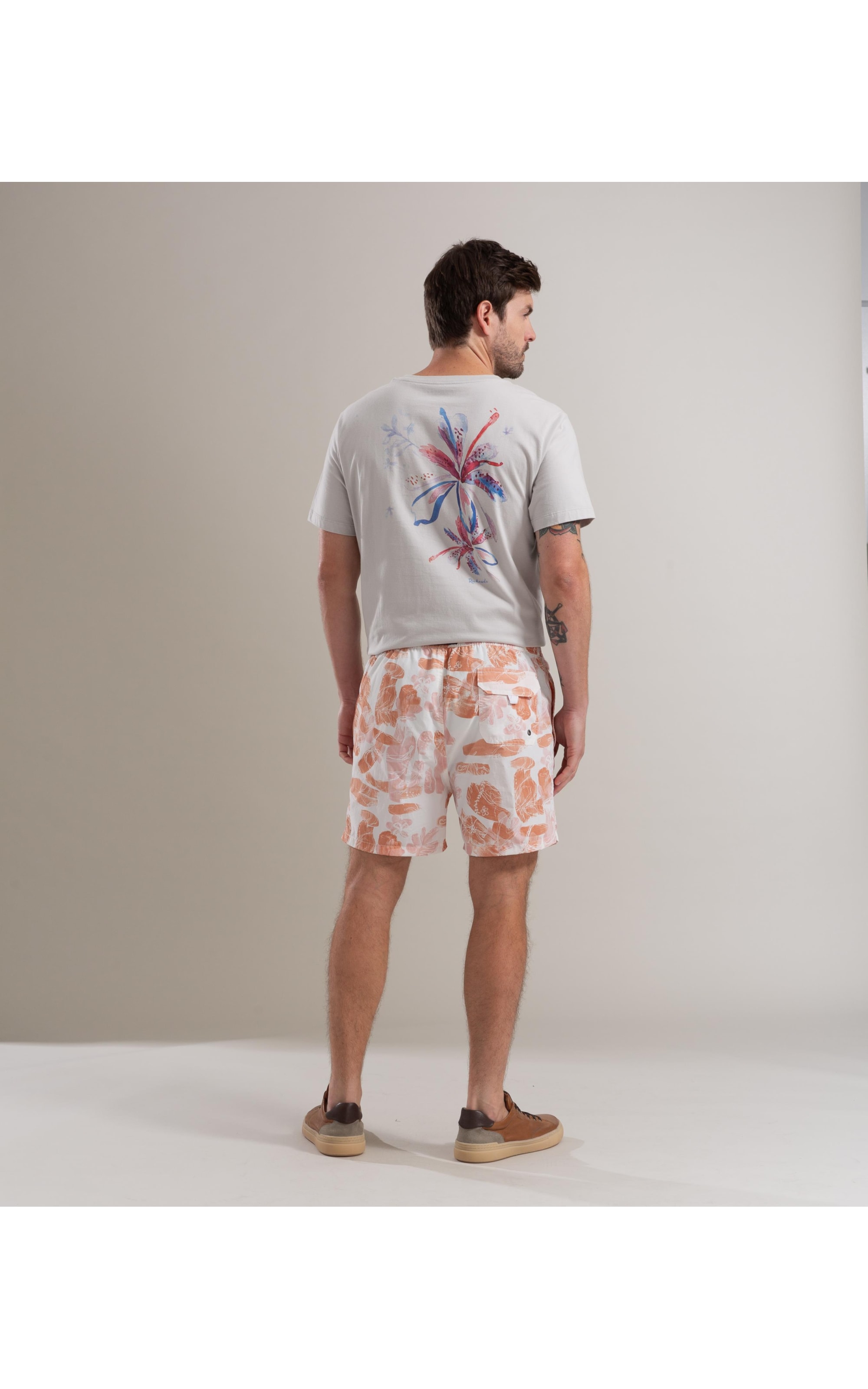  Beach Short Brushed Regular Laranja