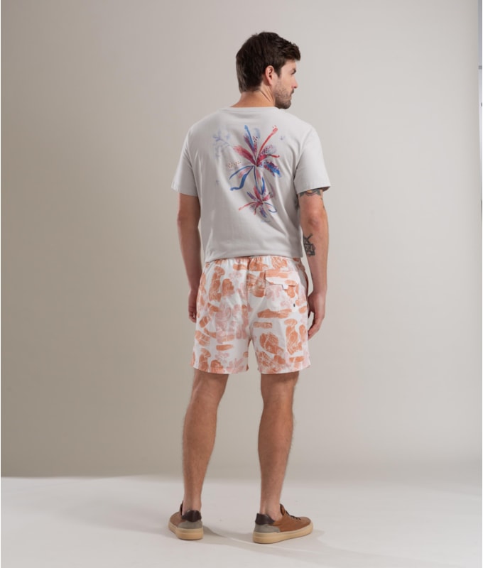  Beach Short Brushed Regular Laranja