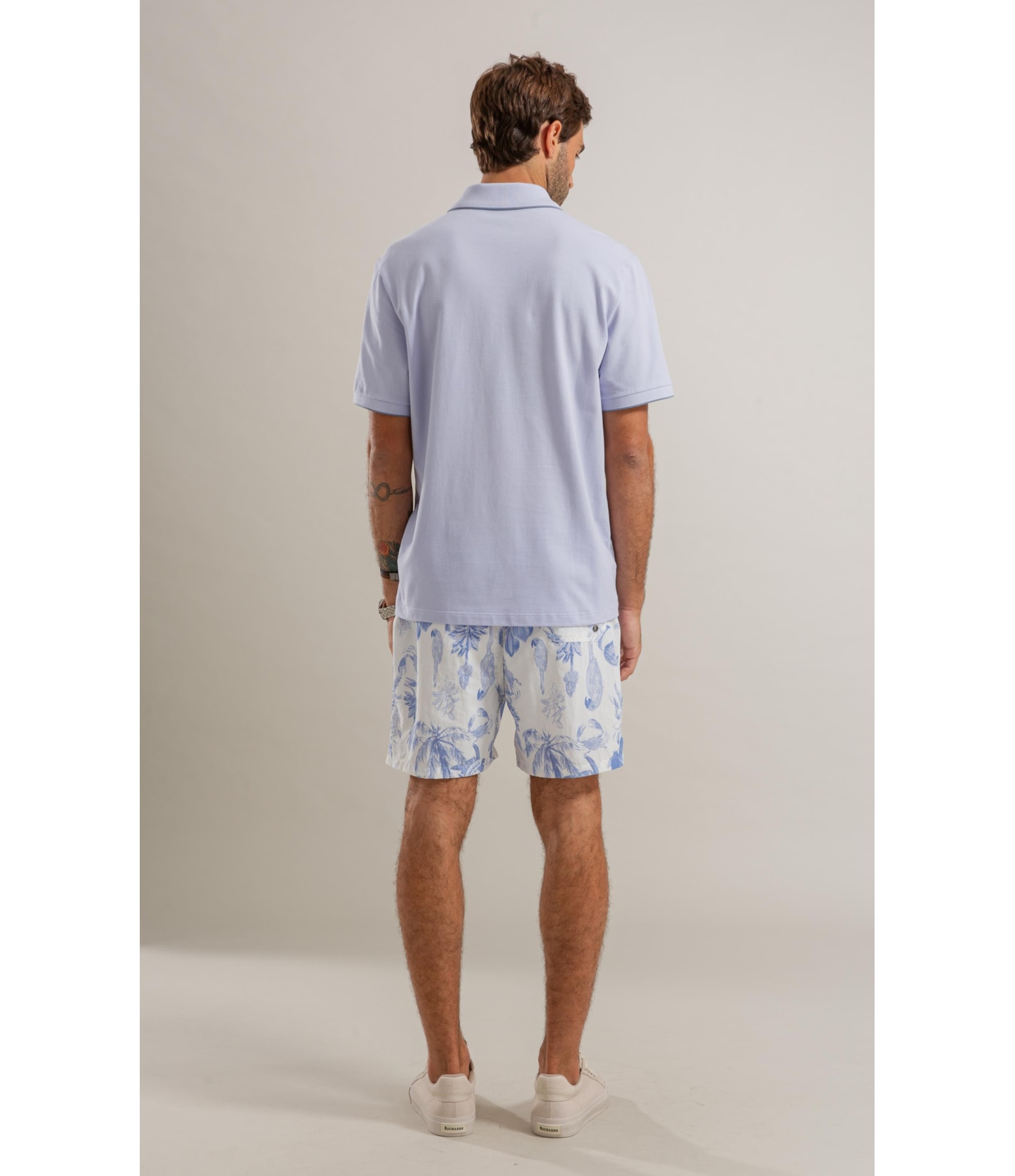 Beach Short Cacau Mono Regular Azul Bic
